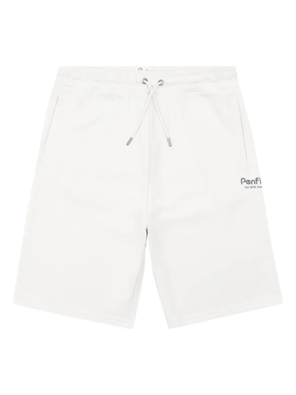 Hudson Script Sweat Short in Nimbus Cloud sold by Penfield