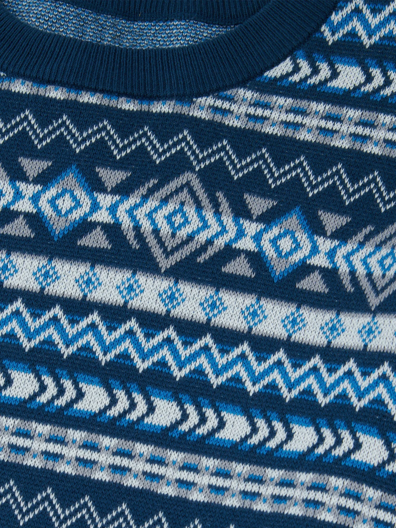 Geo Jacquard Knit Sweater in Blue Wing Teal sold by Penfield product image thumbnail 3