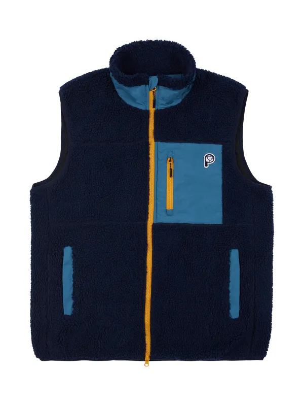 P Bear Fleece Vest in Navy Blue sold by Penfield