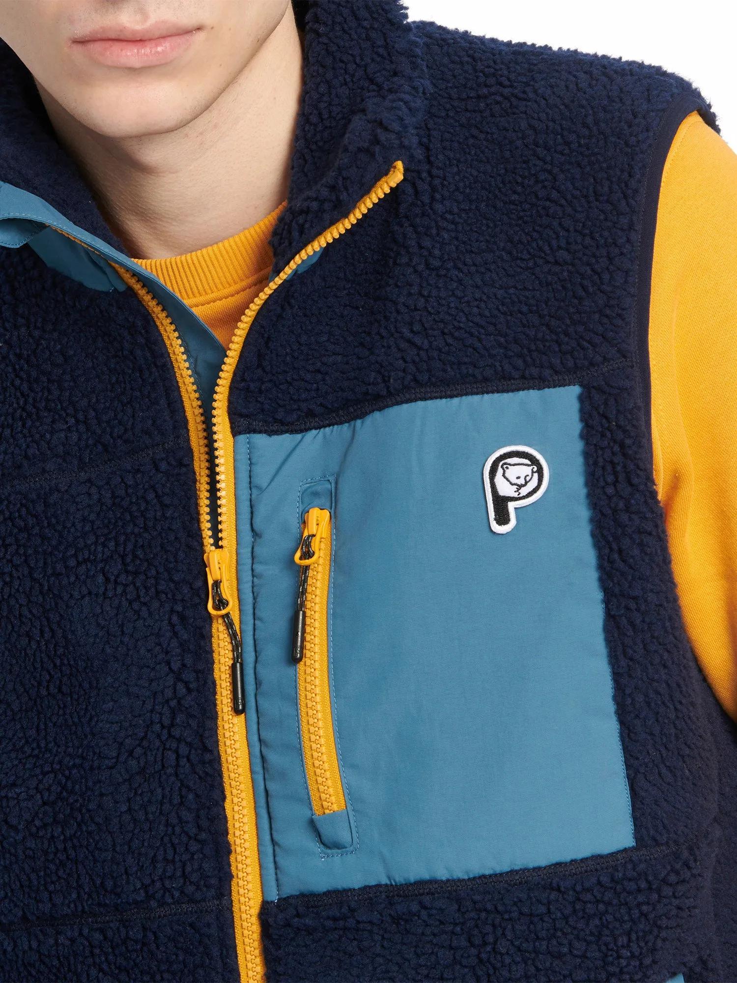 P Bear Fleece Vest in Navy Blue sold by Penfield product image thumbnail 5