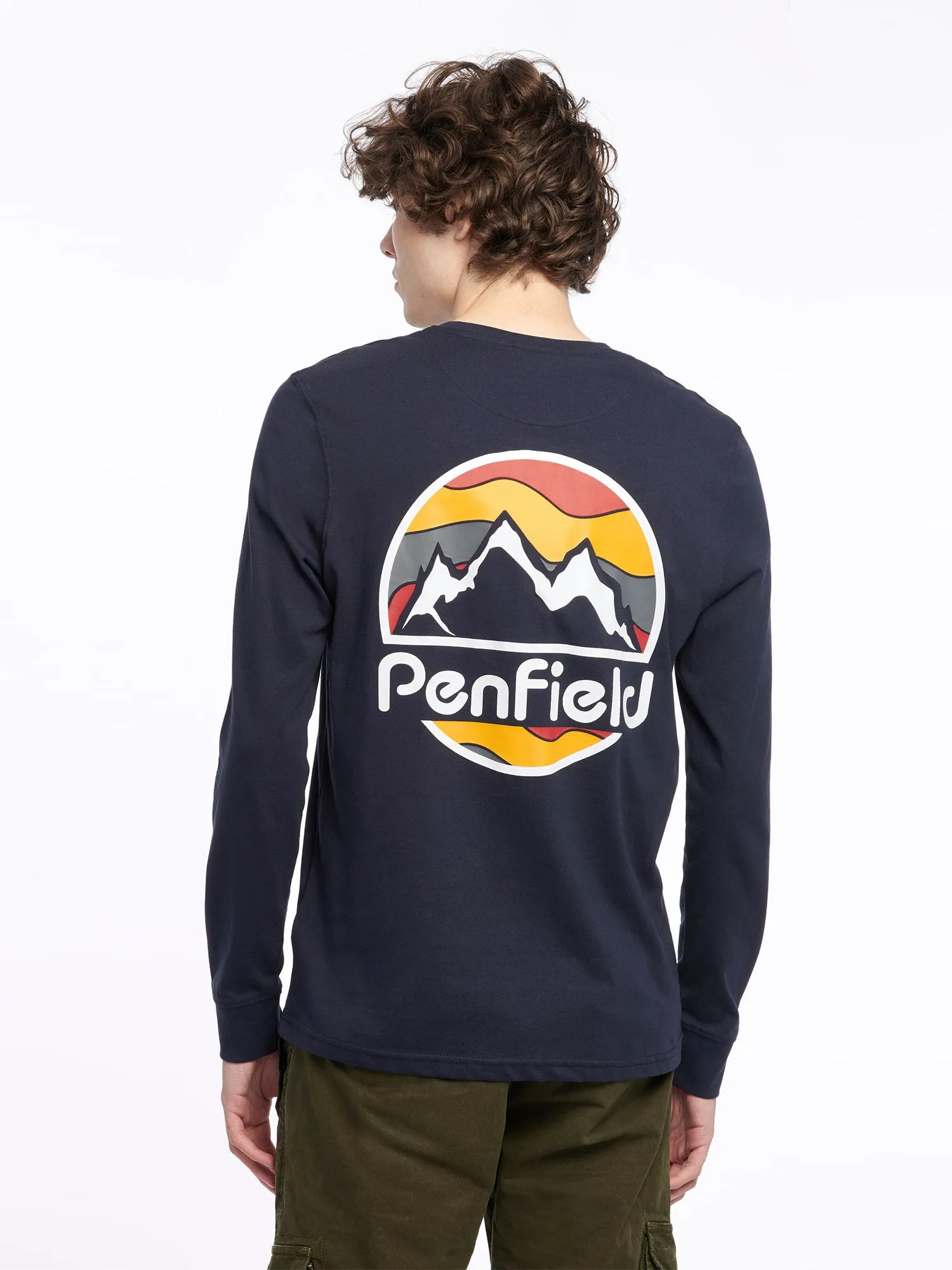 Back Circular Long Sleeve T-Shirt Navy Blue sold by Penfield product image thumbnail 2
