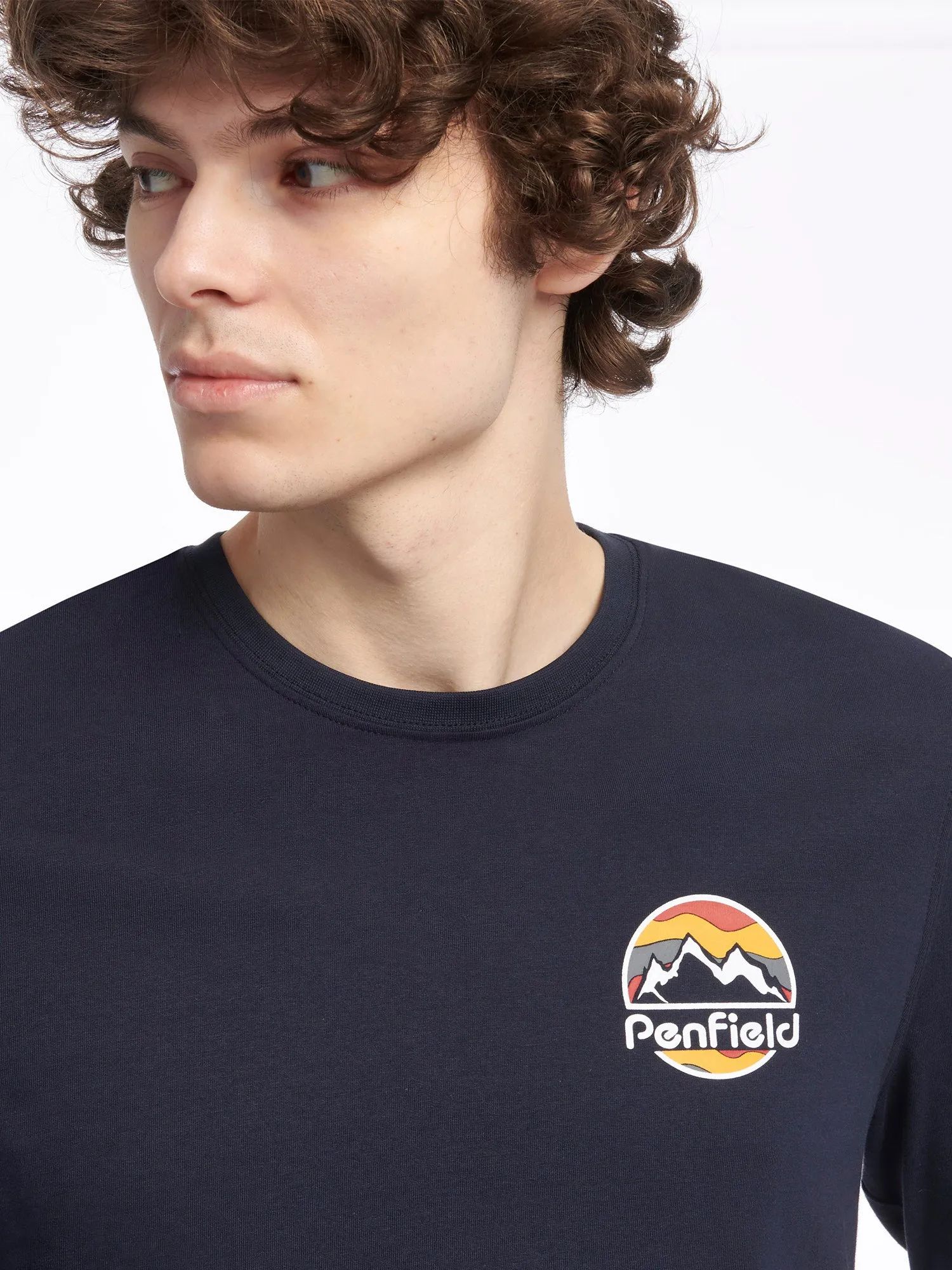 Back Circular Long Sleeve T-Shirt Navy Blue sold by Penfield product image thumbnail 3