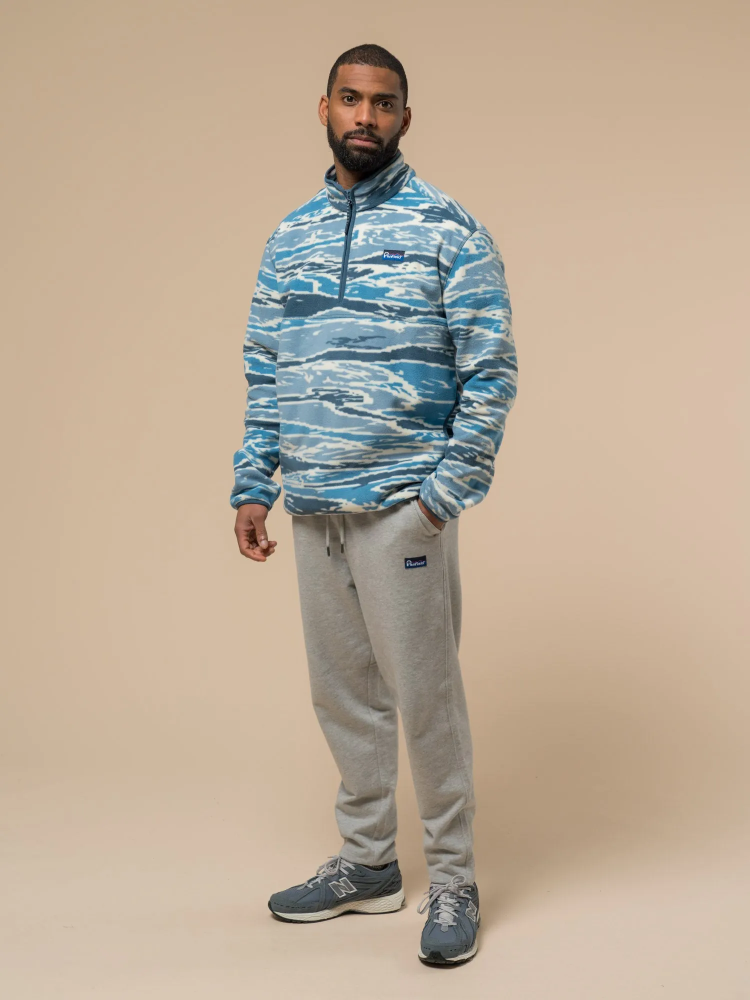 Bay Jacquard Microfleece ¼ Zip in Blue Fusion sold by Penfield product image thumbnail 4
