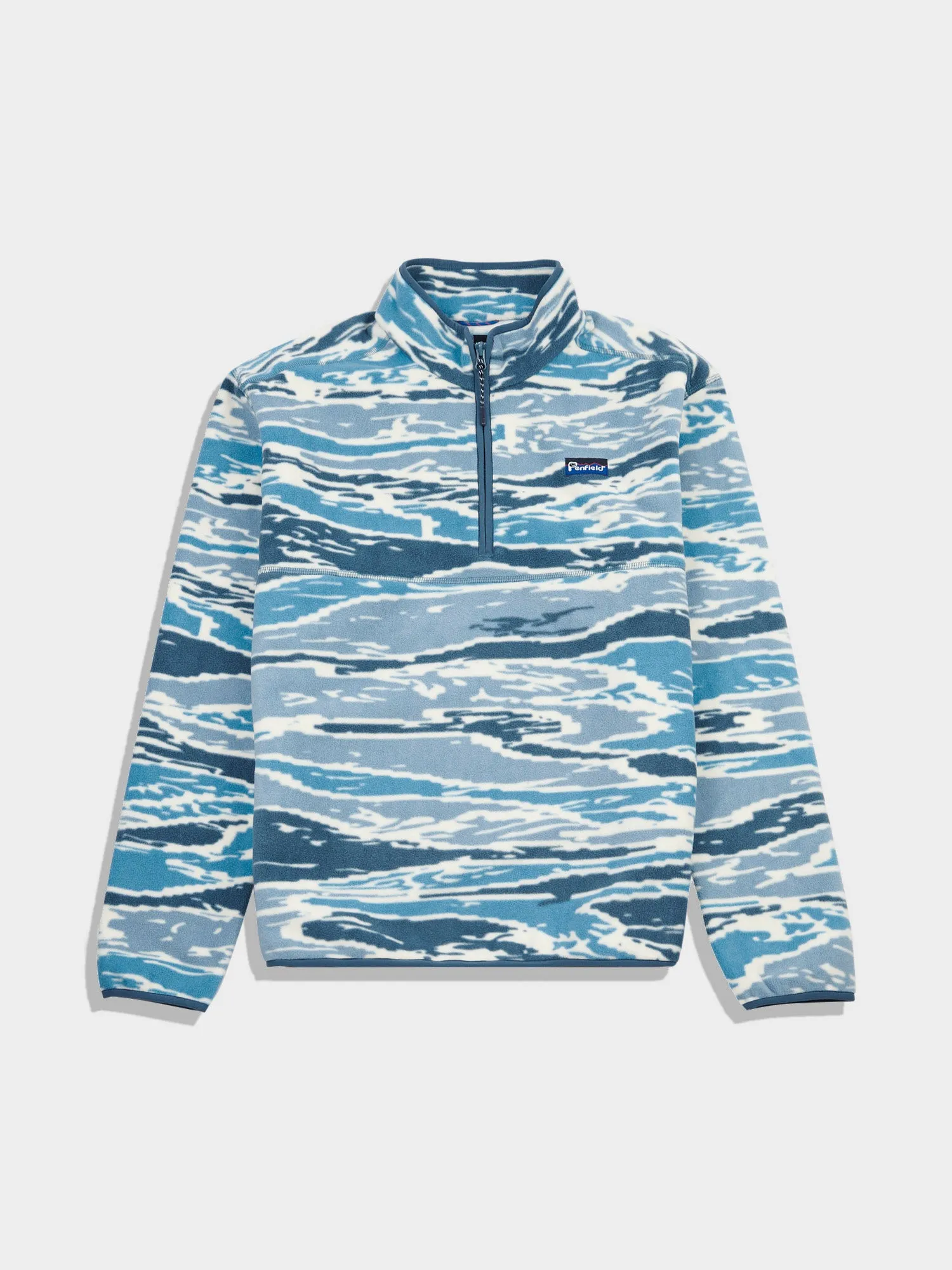 Bay Jacquard Microfleece ¼ Zip in Blue Fusion sold by Penfield