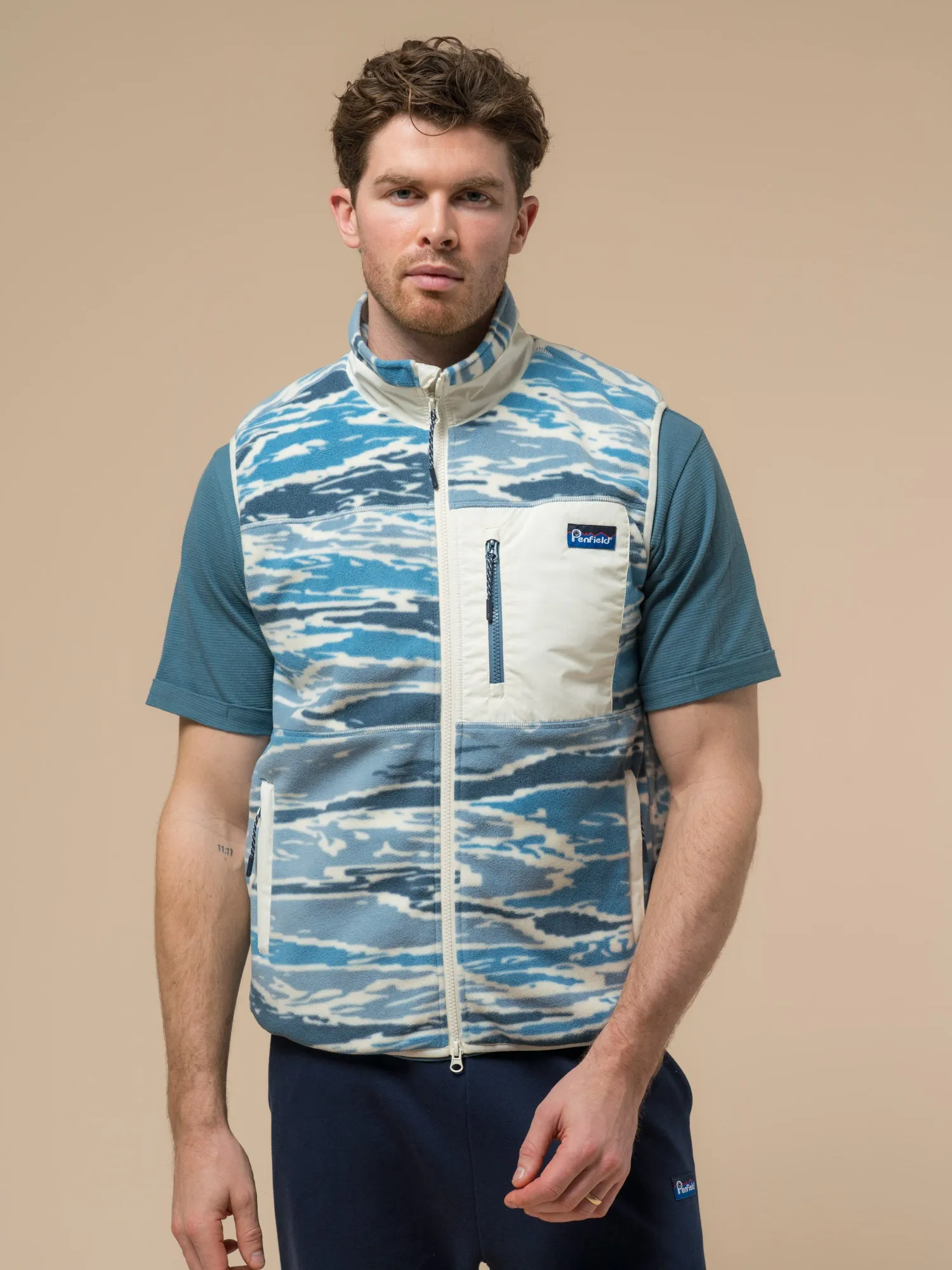 Bay Jacquard Microfleece Vest in Blue Fusion sold by Penfield product image thumbnail 2