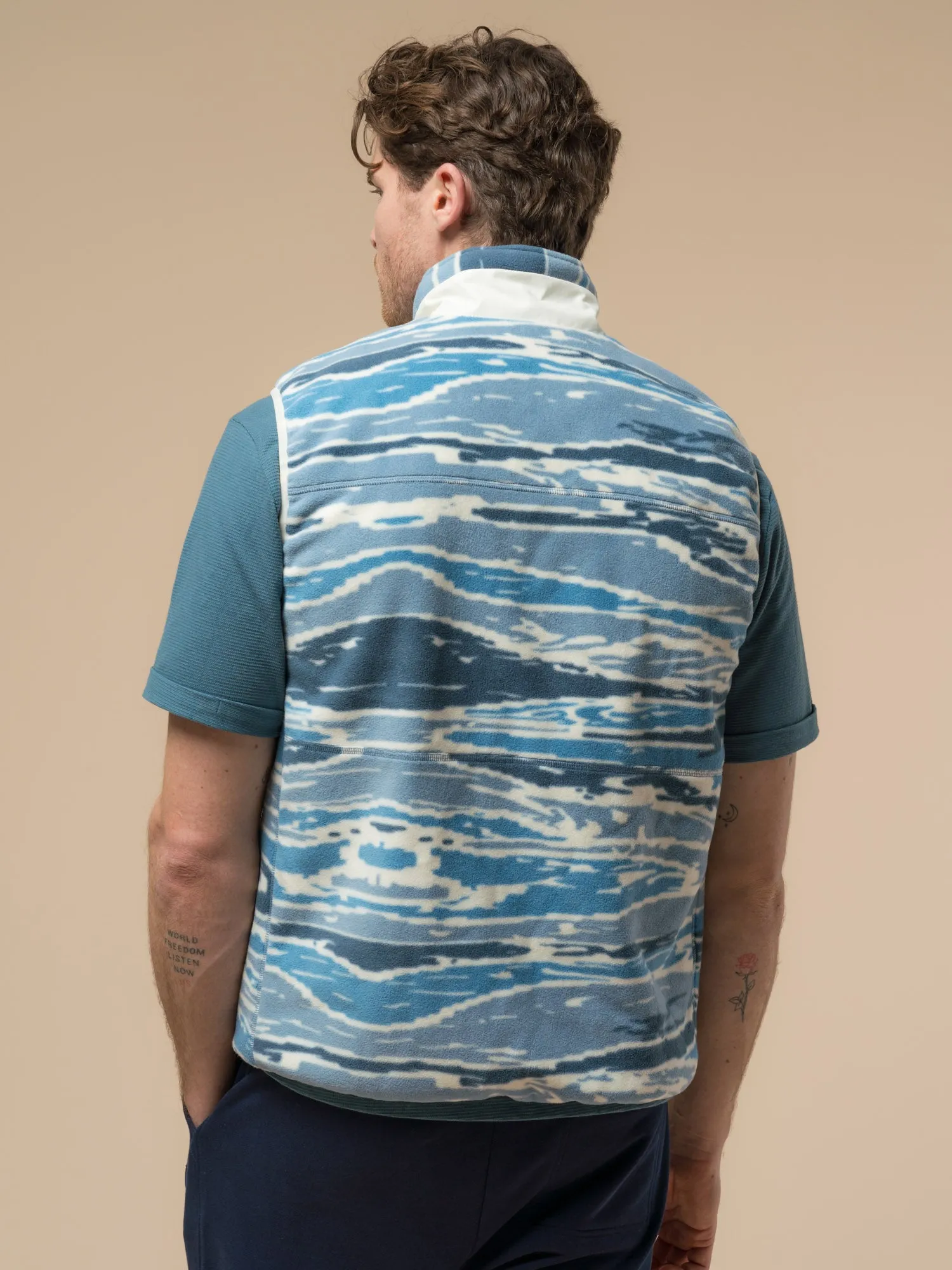 Bay Jacquard Microfleece Vest in Blue Fusion sold by Penfield product image thumbnail 5