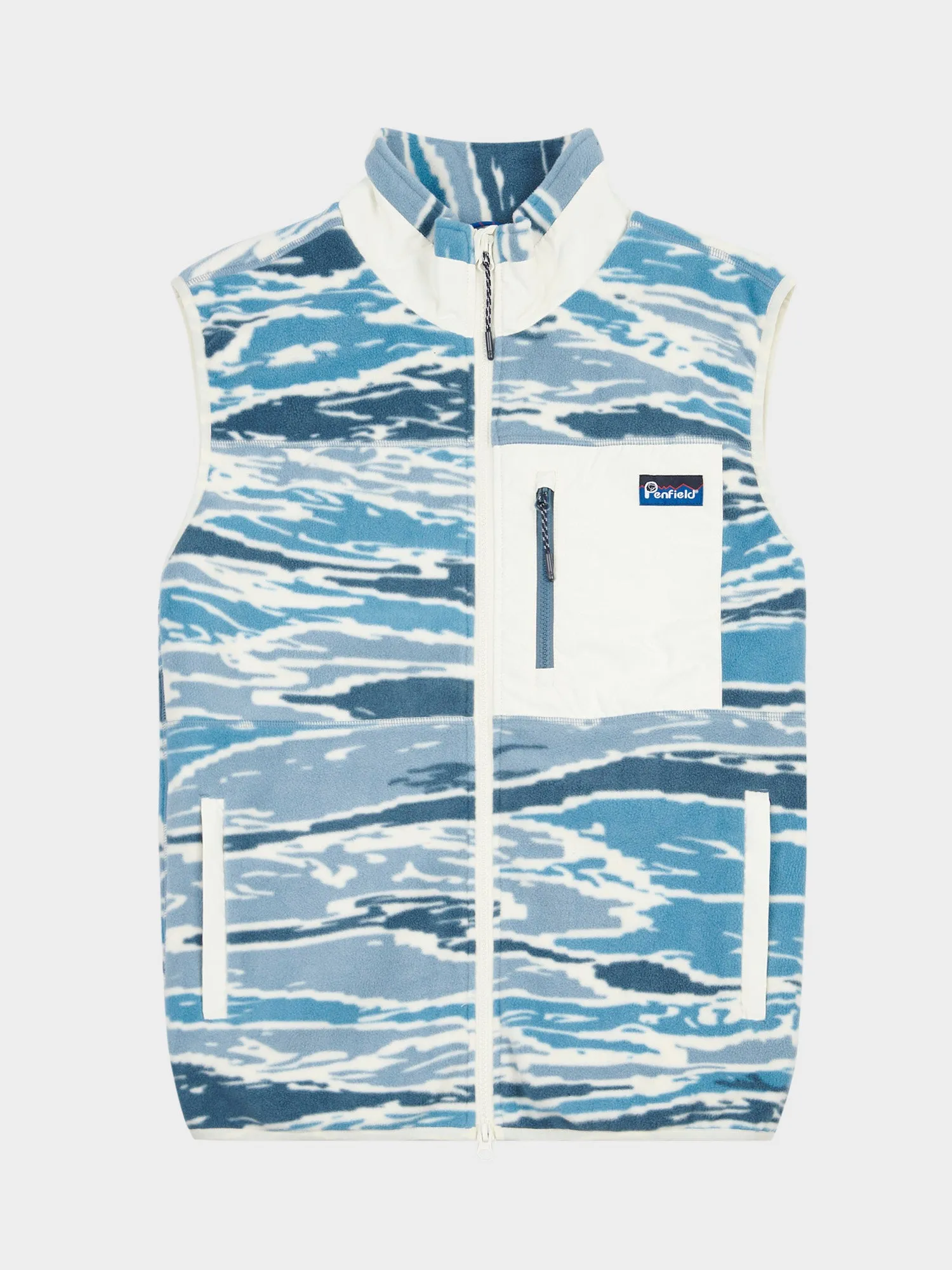 Bay Jacquard Microfleece Vest in Blue Fusion sold by Penfield