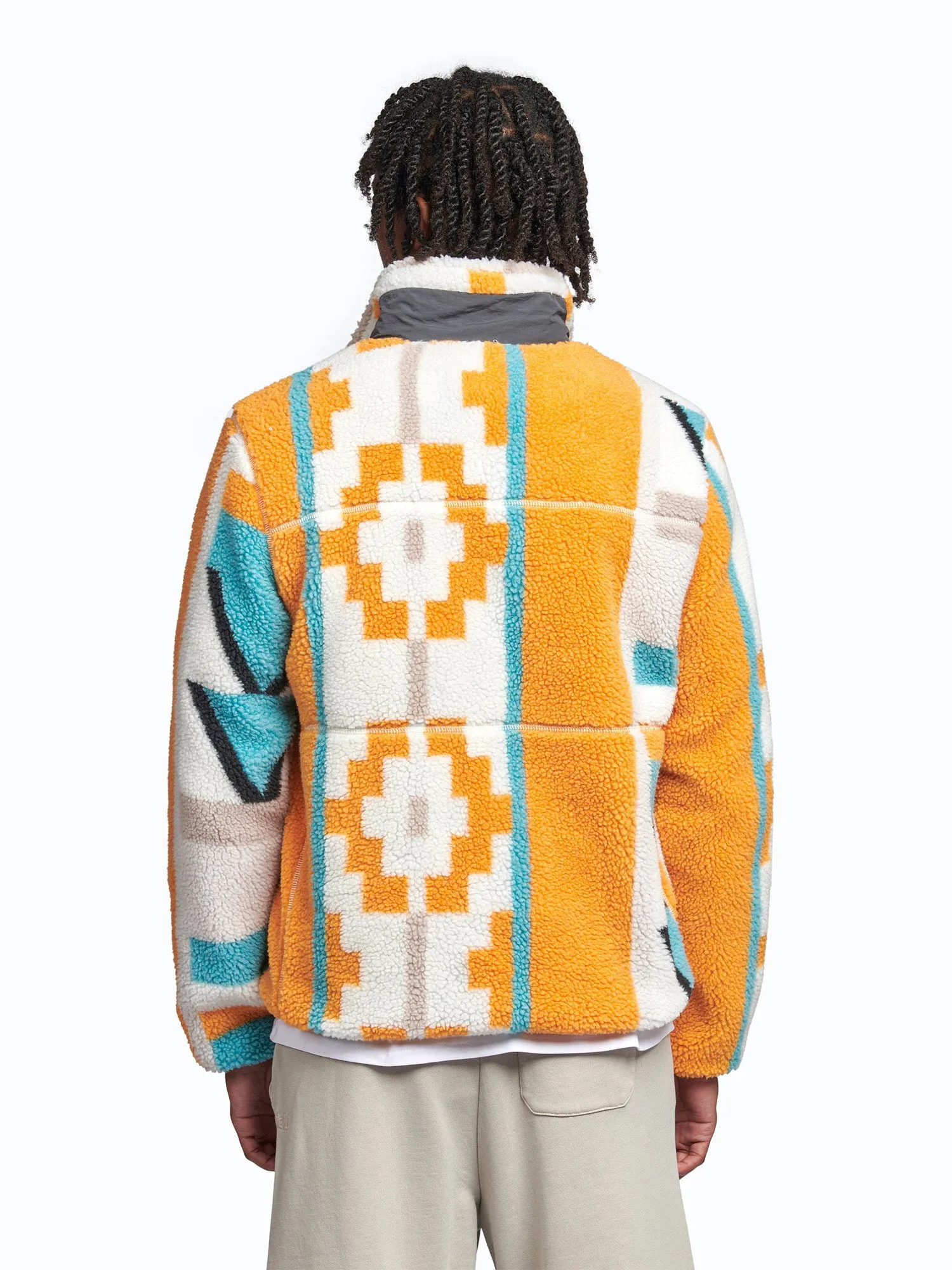 Geo Print Mattawa Fleece Jacket in Apricot sold by Penfield product image thumbnail 3