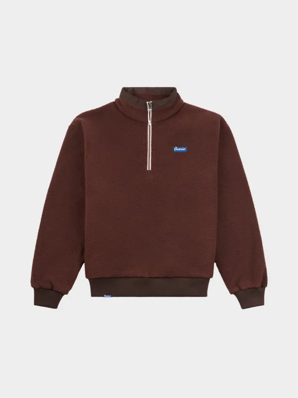 1/4 Zip Funnel Neck Fleece in Chicory Coffee sold by Penfield