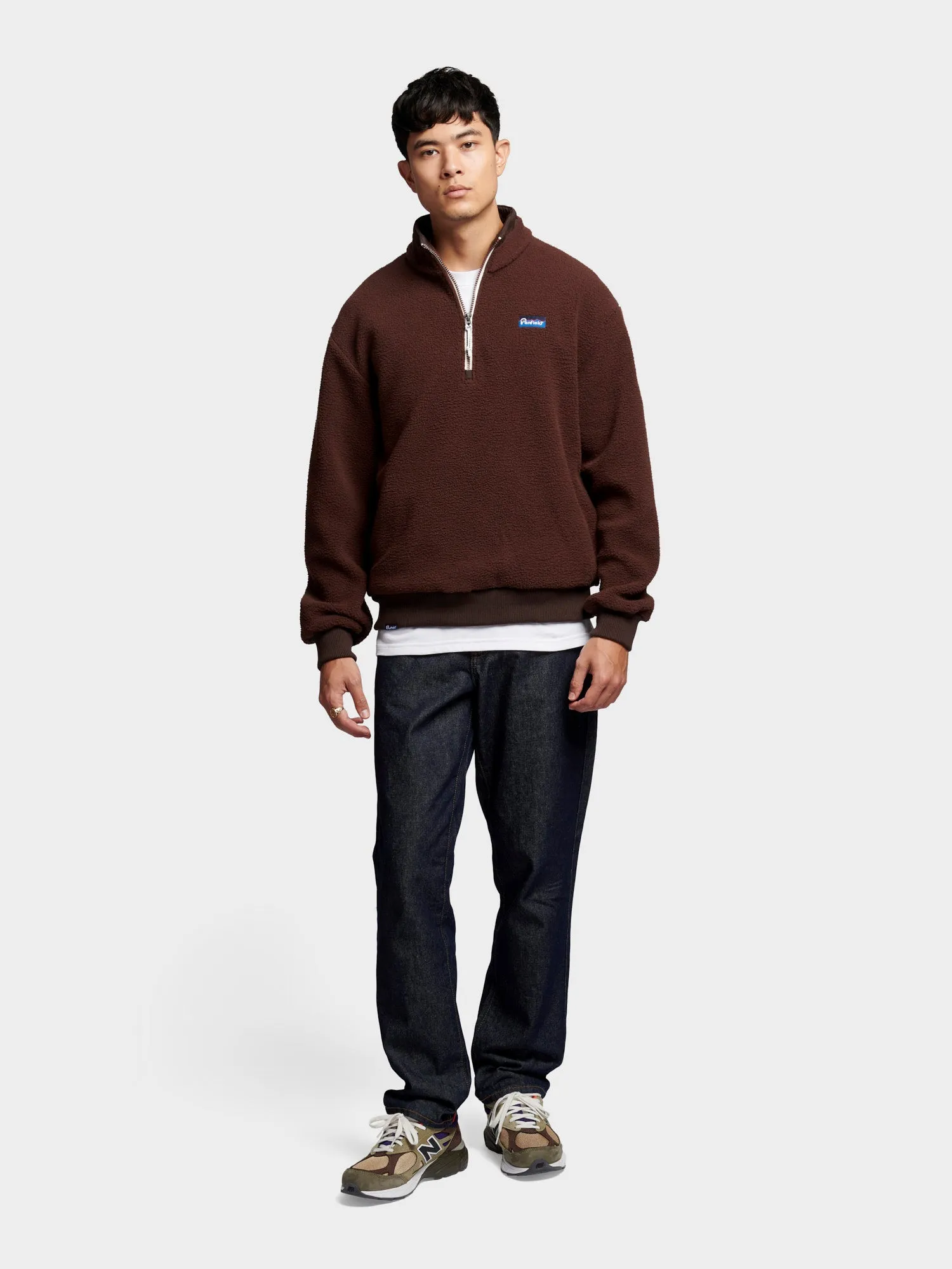1/4 Zip Funnel Neck Fleece in Chicory Coffee sold by Penfield product image thumbnail 3