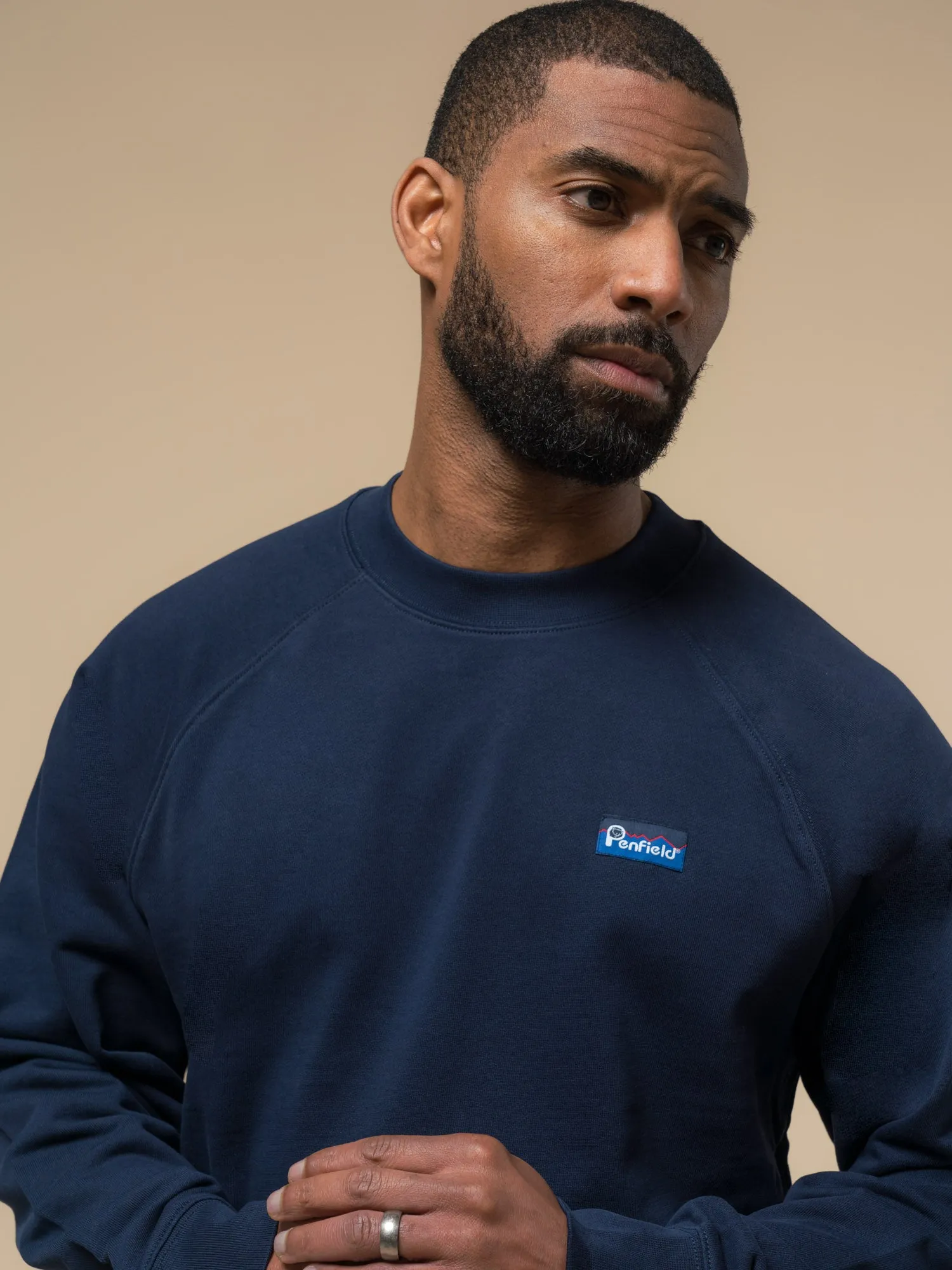Original Logo Sweatshirt in Navy Blue sold by Penfield product image thumbnail 3