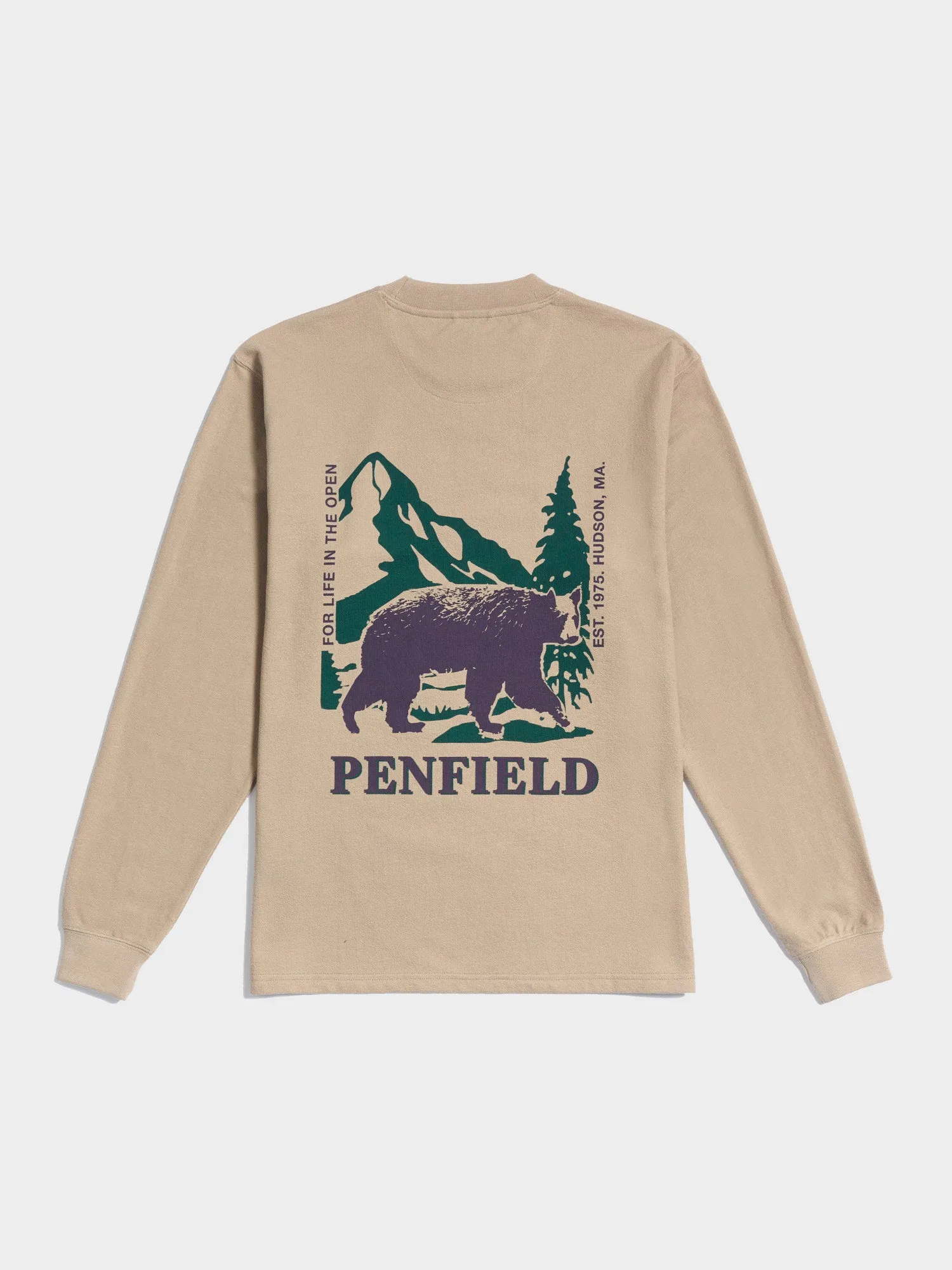 Black Bear Long Sleeve T-Shirt in Chinchilla sold by Penfield product image thumbnail 3