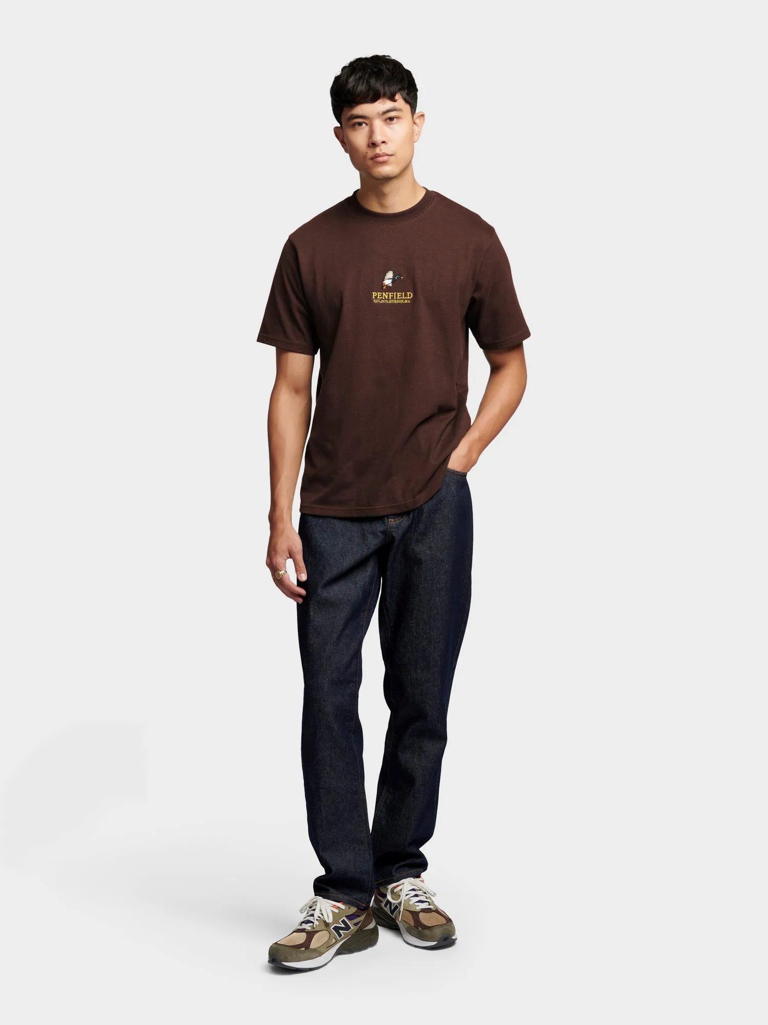 Embroidered Mallard T-Shirt in Chicory Coffee sold by Penfield product image thumbnail 3