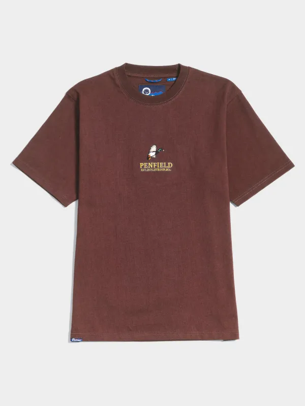 Embroidered Mallard T-Shirt in Chicory Coffee sold by Penfield