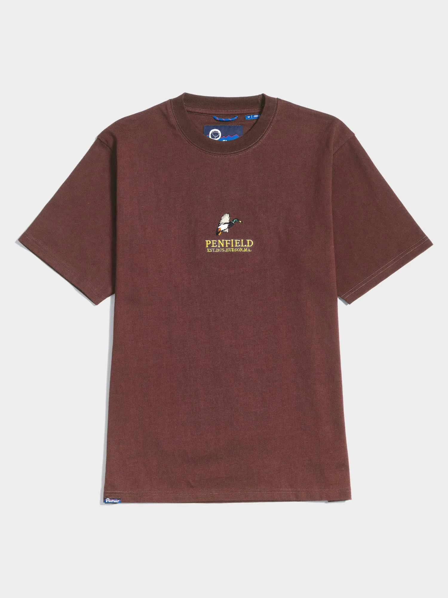 Embroidered Mallard T-Shirt in Chicory Coffee sold by Penfield