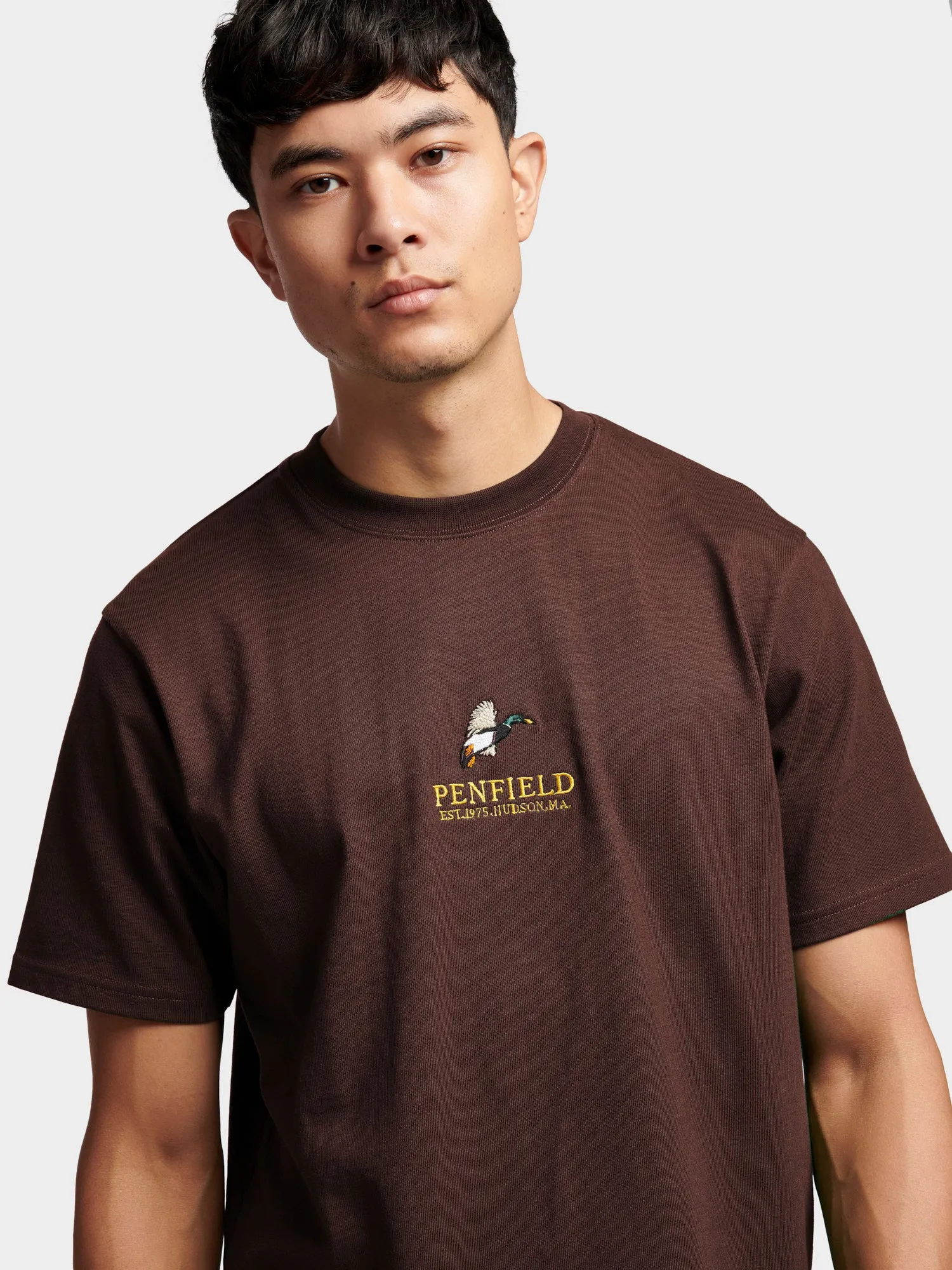 Embroidered Mallard T-Shirt in Chicory Coffee sold by Penfield product image thumbnail 4