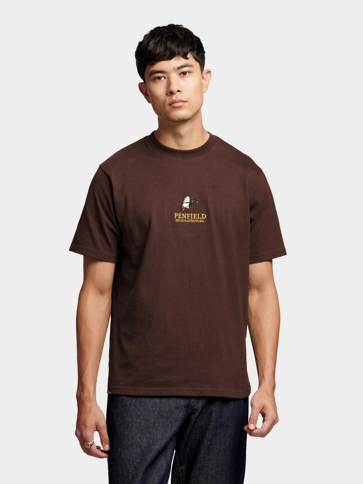 Embroidered Mallard T-Shirt in Chicory Coffee sold by Penfield product image thumbnail 2