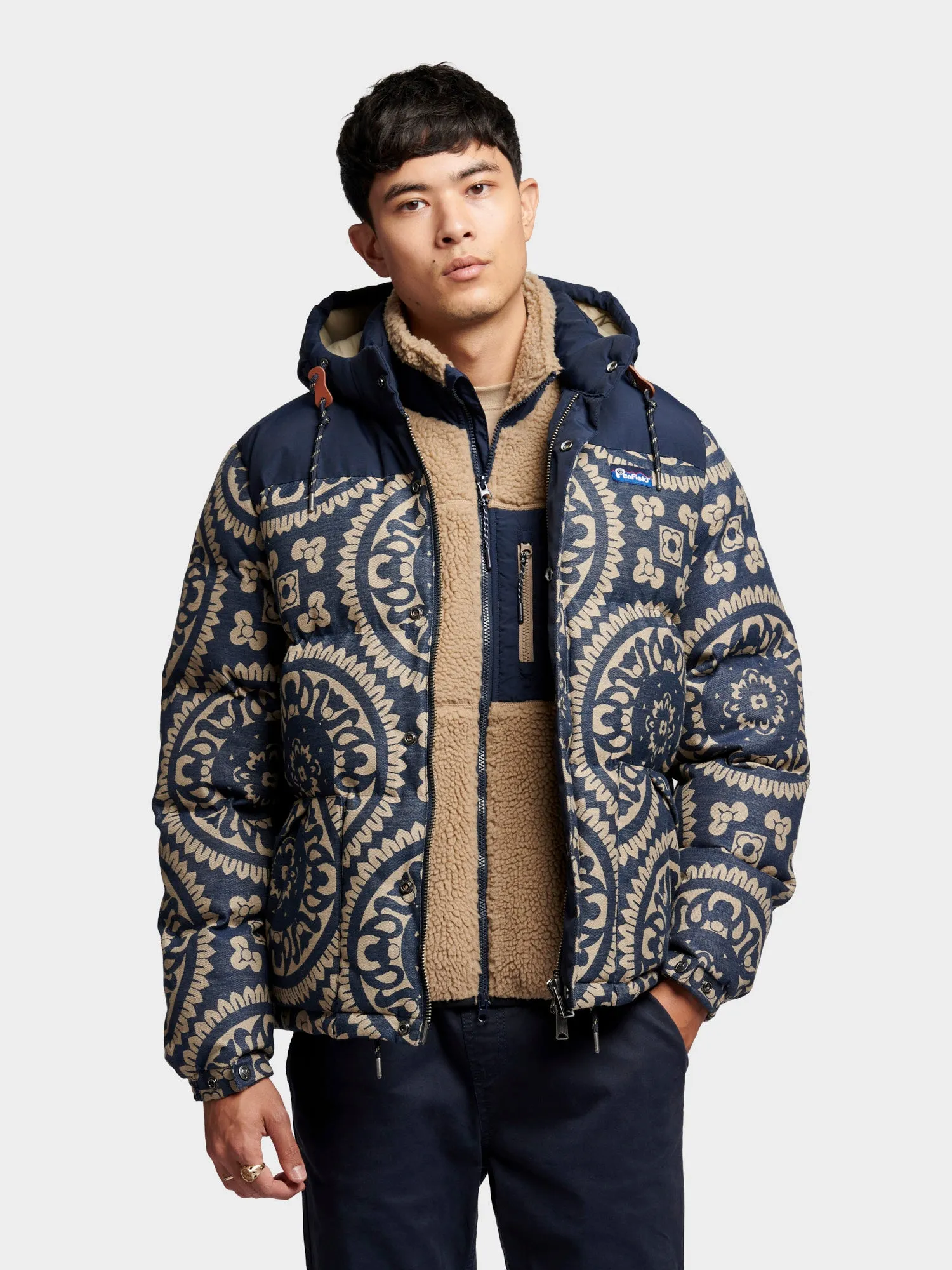 Jacquard Bowerbridge Jacket in Navy Blue sold by Penfield product image thumbnail 2