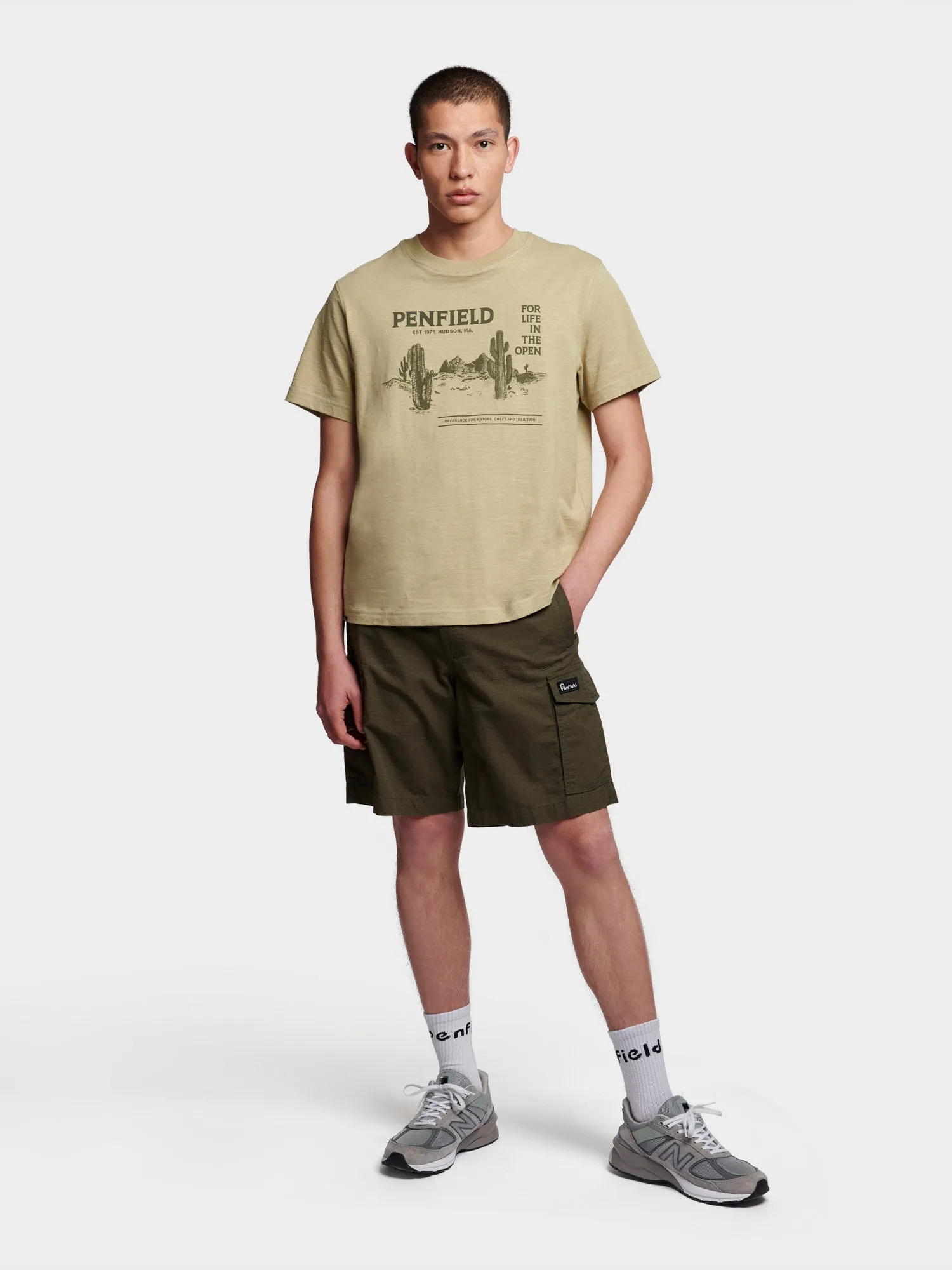Relaxed Fit Reverence Print T-Shirt in Slate Green sold by Penfield product image thumbnail 3