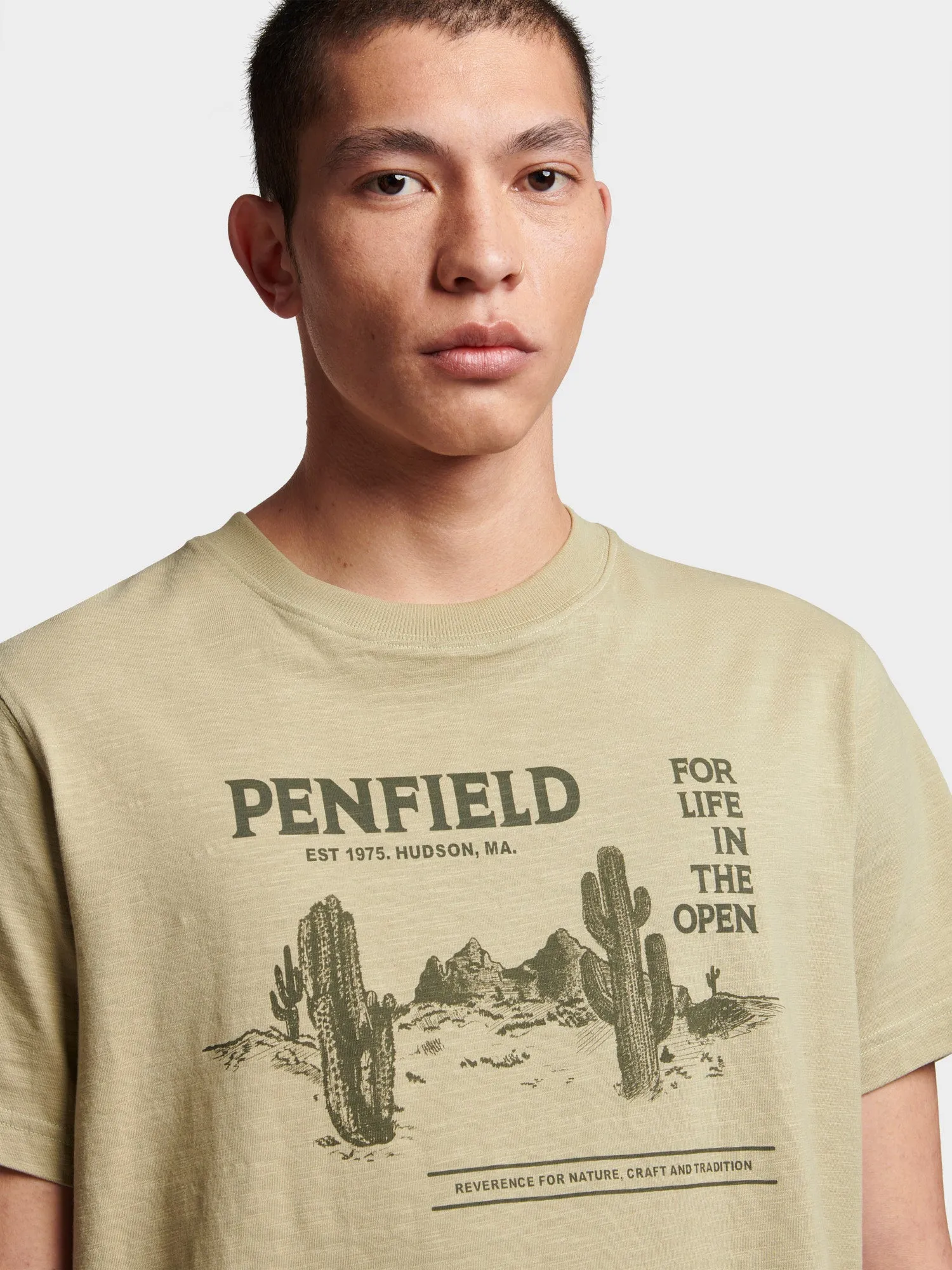 Relaxed Fit Reverence Print T-Shirt in Slate Green sold by Penfield product image thumbnail 4