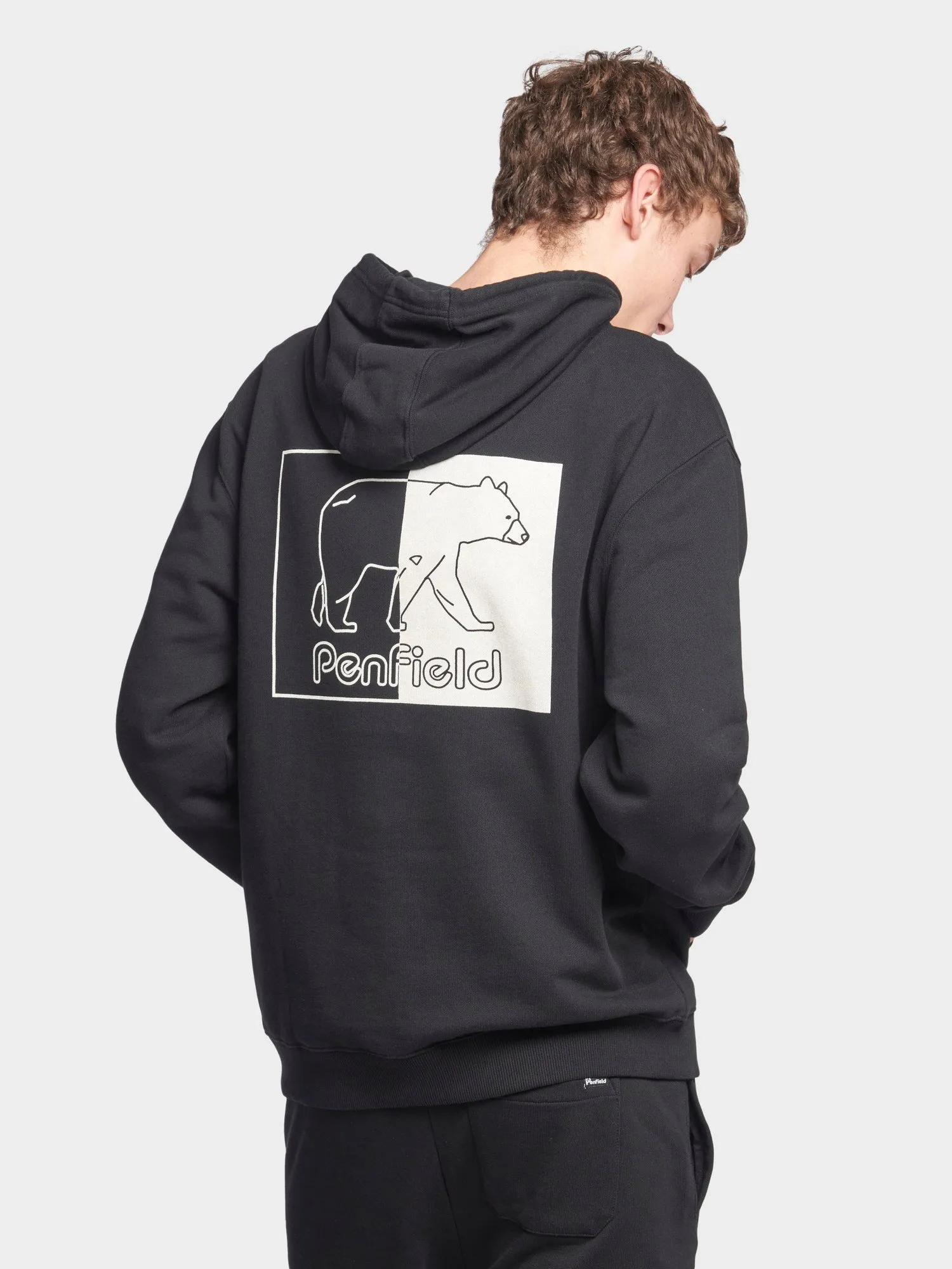 Graphic Inverted Bear Hoodie in Black sold by Penfield product image thumbnail 2