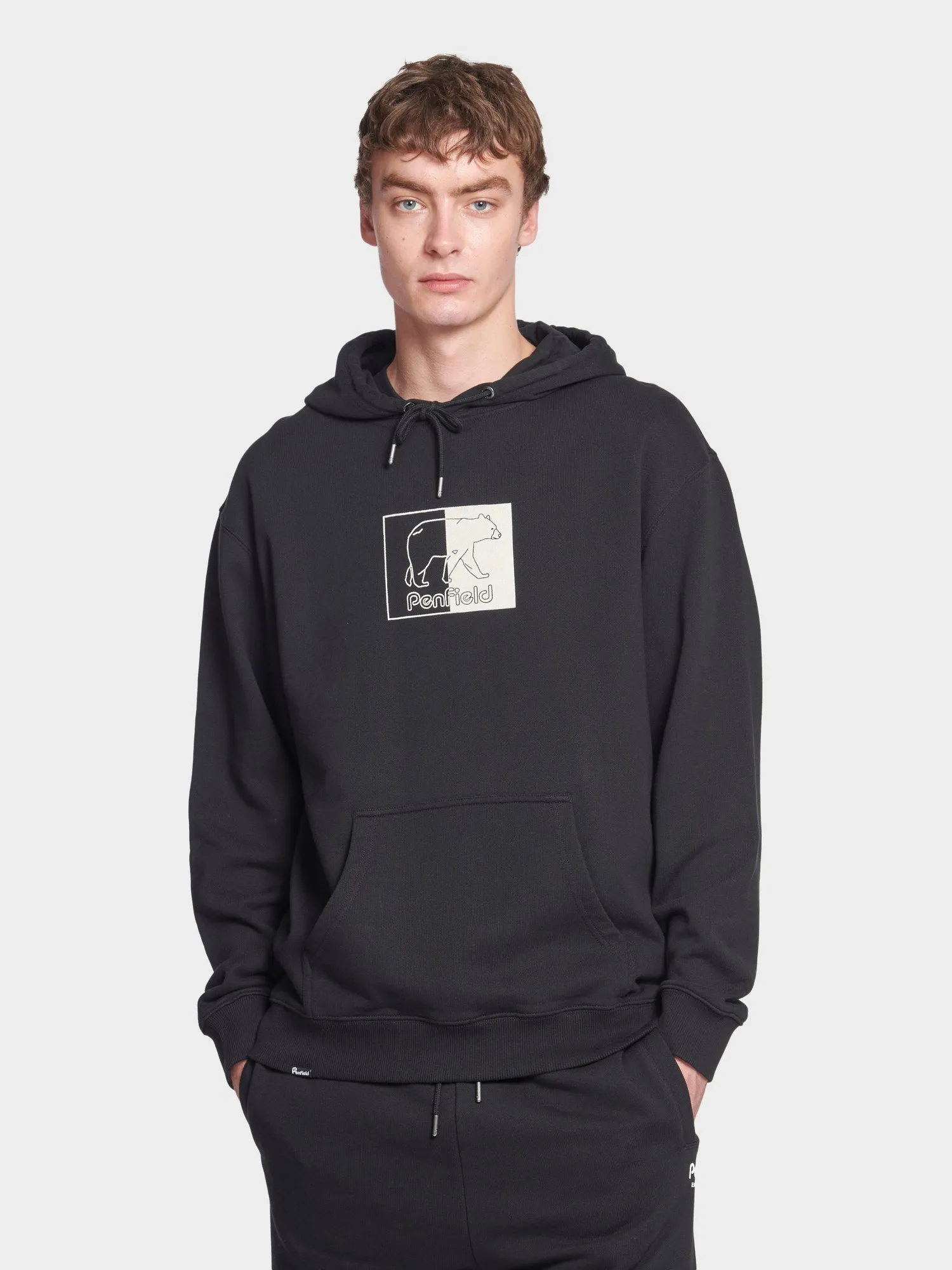 Graphic Inverted Bear Hoodie in Black sold by Penfield product image thumbnail 3