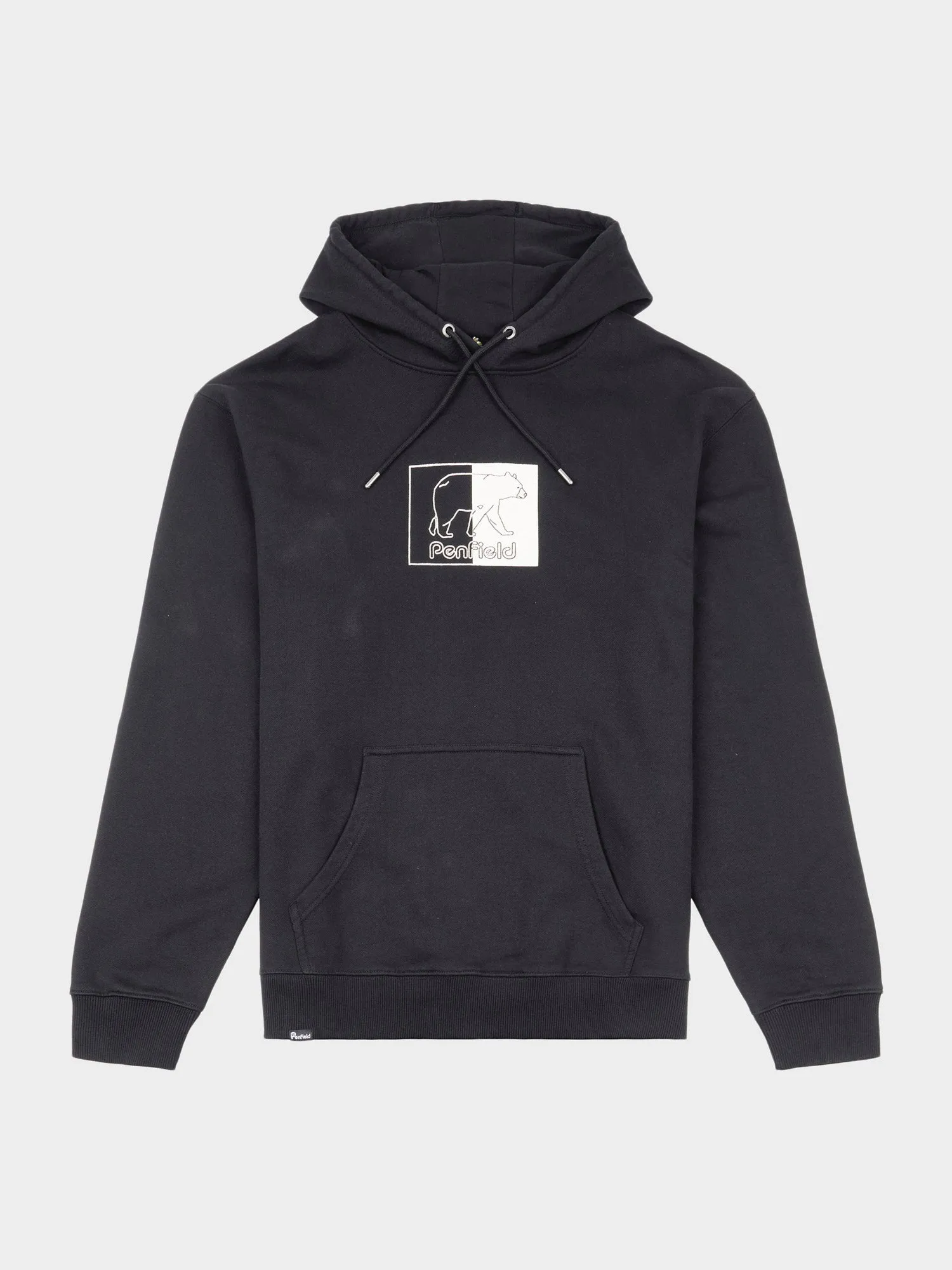 Graphic Inverted Bear Hoodie in Black sold by Penfield