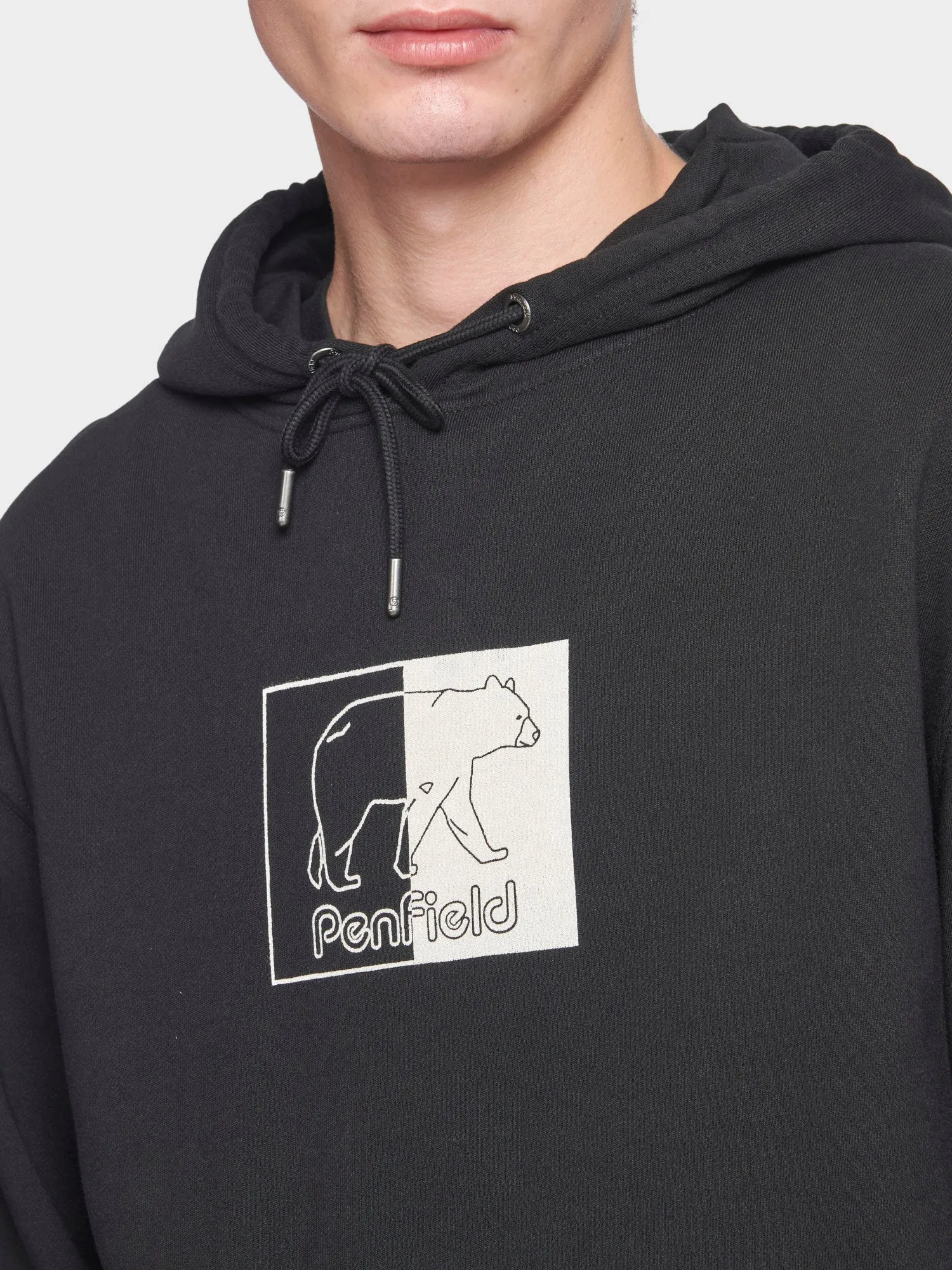 Graphic Inverted Bear Hoodie in Black sold by Penfield product image thumbnail 4