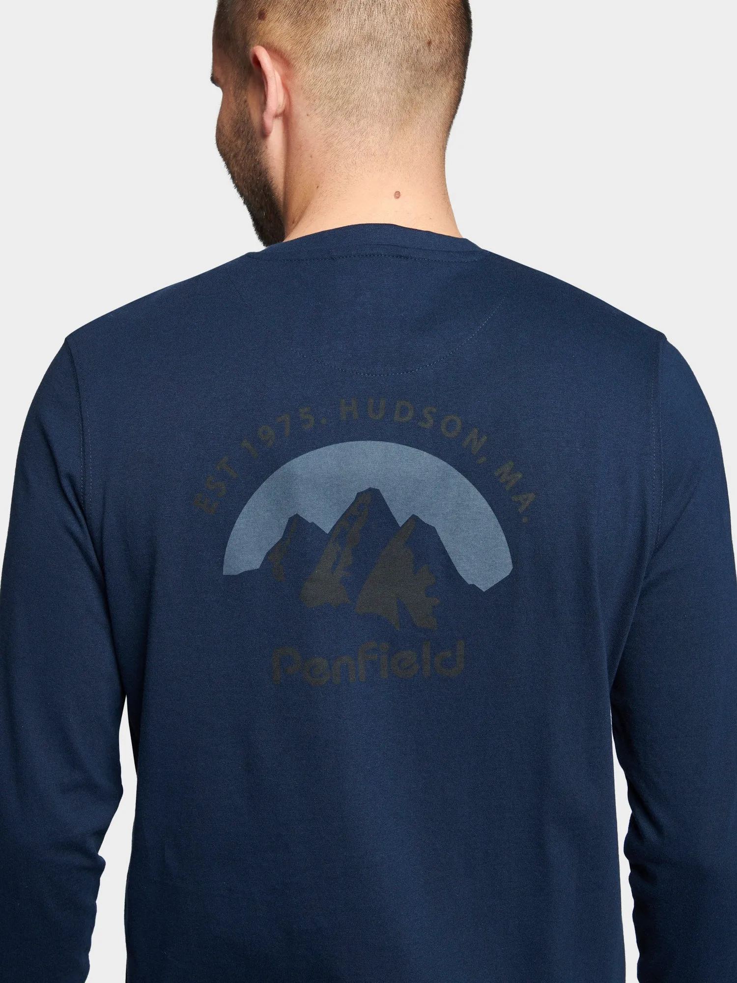 Arc Mountain Long Sleeve T-Shirt in Navy Blue sold by Penfield product image thumbnail 2