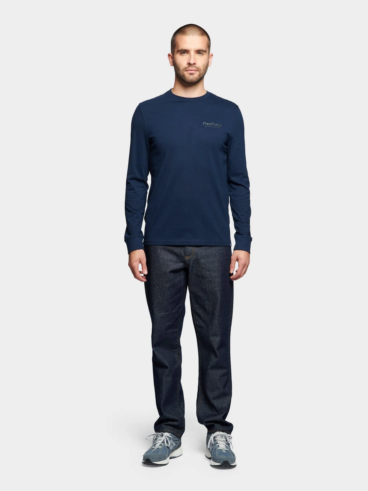 Arc Mountain Long Sleeve T-Shirt in Navy Blue sold by Penfield product image thumbnail 5