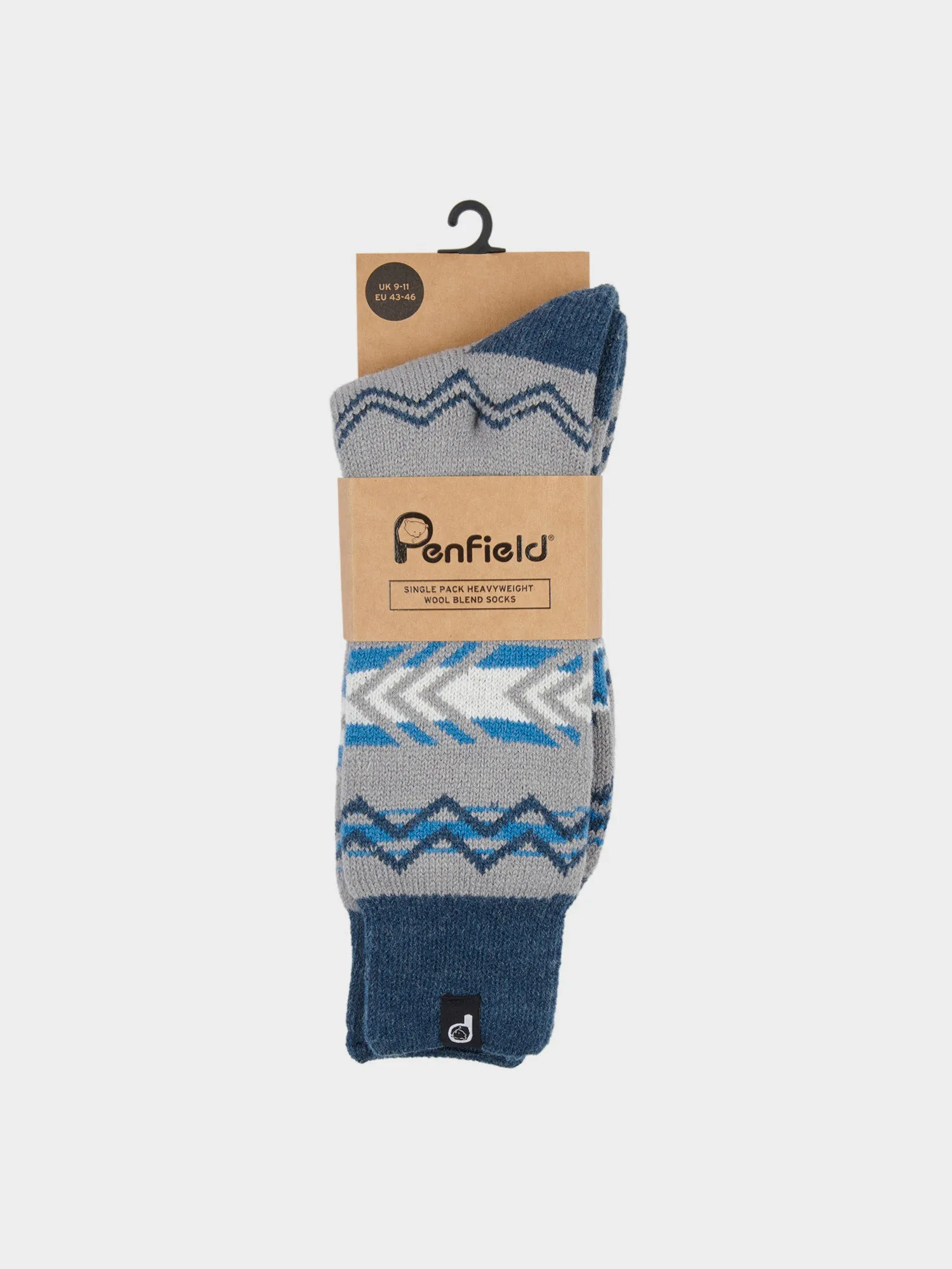 Geo Jacquard Wool Blend Socks in Vintage Grey Heather sold by Penfield product image thumbnail 3