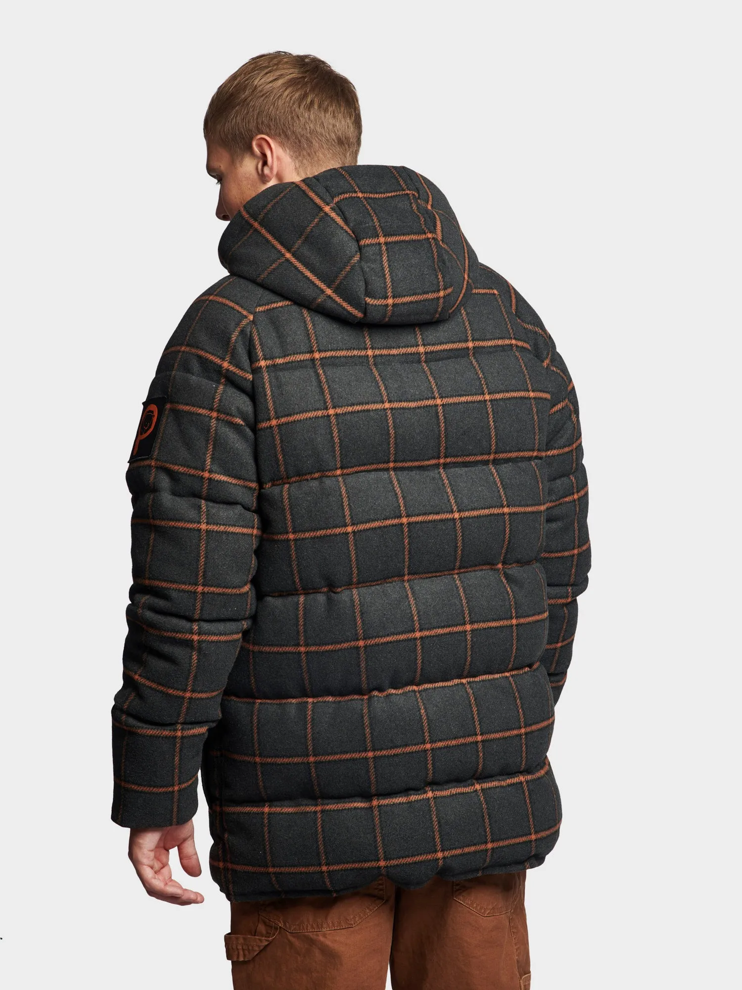 Longline Check Puffer Jacket in Ebony sold by Penfield product image thumbnail 5