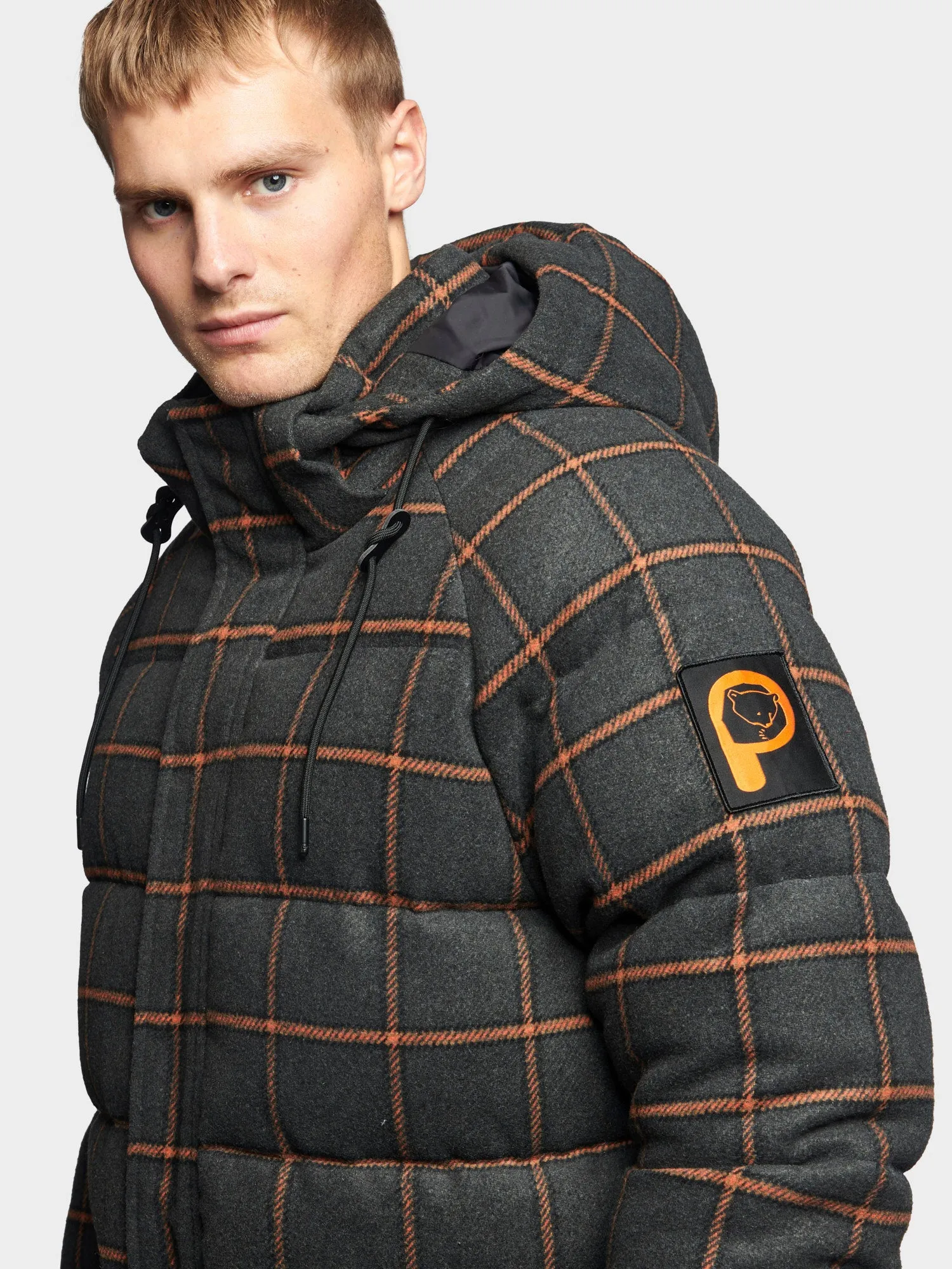 Longline Check Puffer Jacket in Ebony sold by Penfield product image thumbnail 4