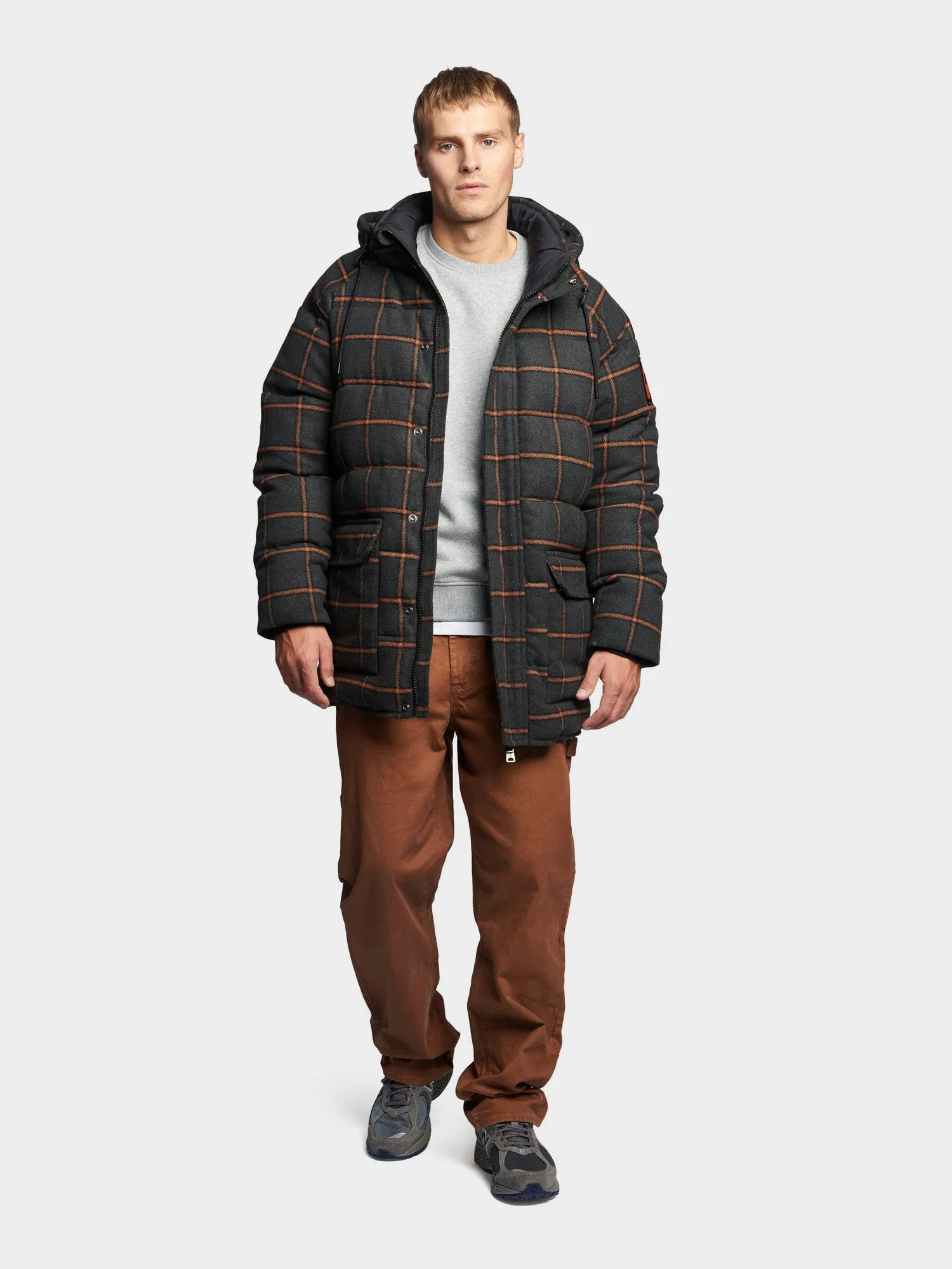 Longline Check Puffer Jacket in Ebony sold by Penfield product image thumbnail 3