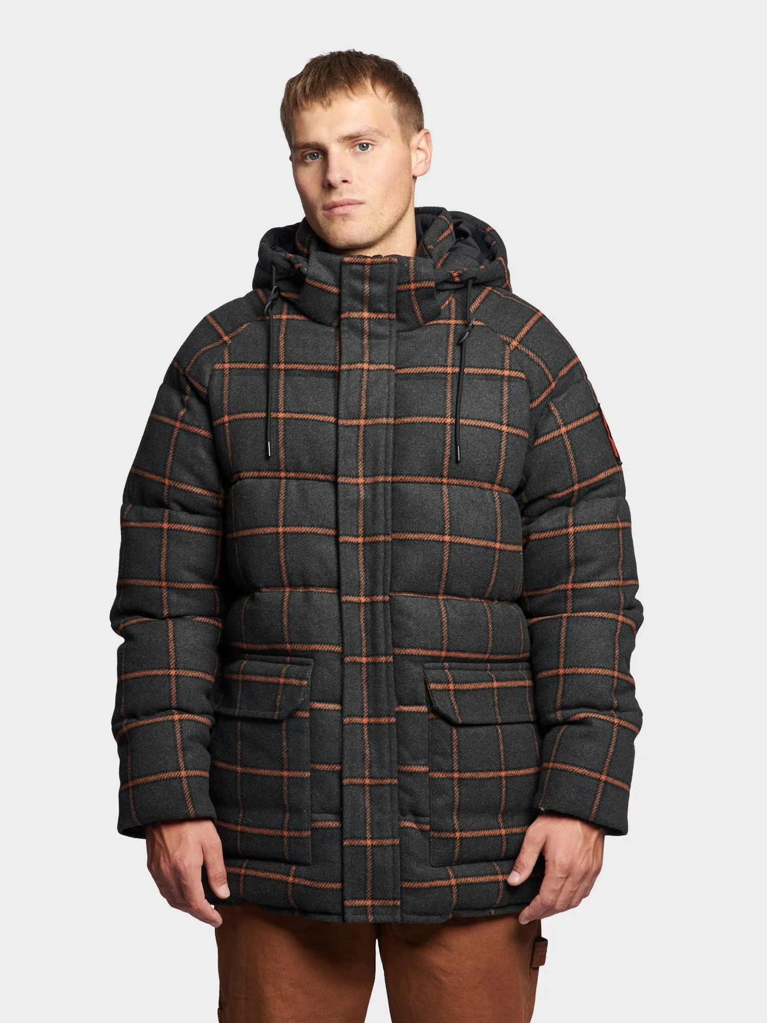Longline Check Puffer Jacket in Ebony sold by Penfield product image thumbnail 2