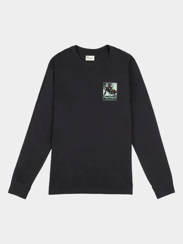 Yosemite Trail Satellite Long Sleeve T-Shirt in Black sold by Penfield