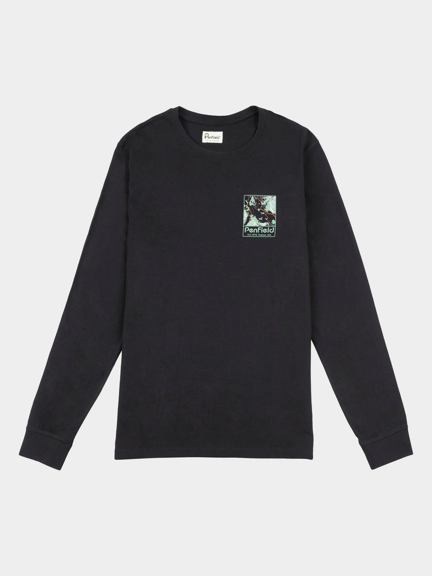 Yosemite Trail Satellite Long Sleeve T-Shirt in Black sold by Penfield