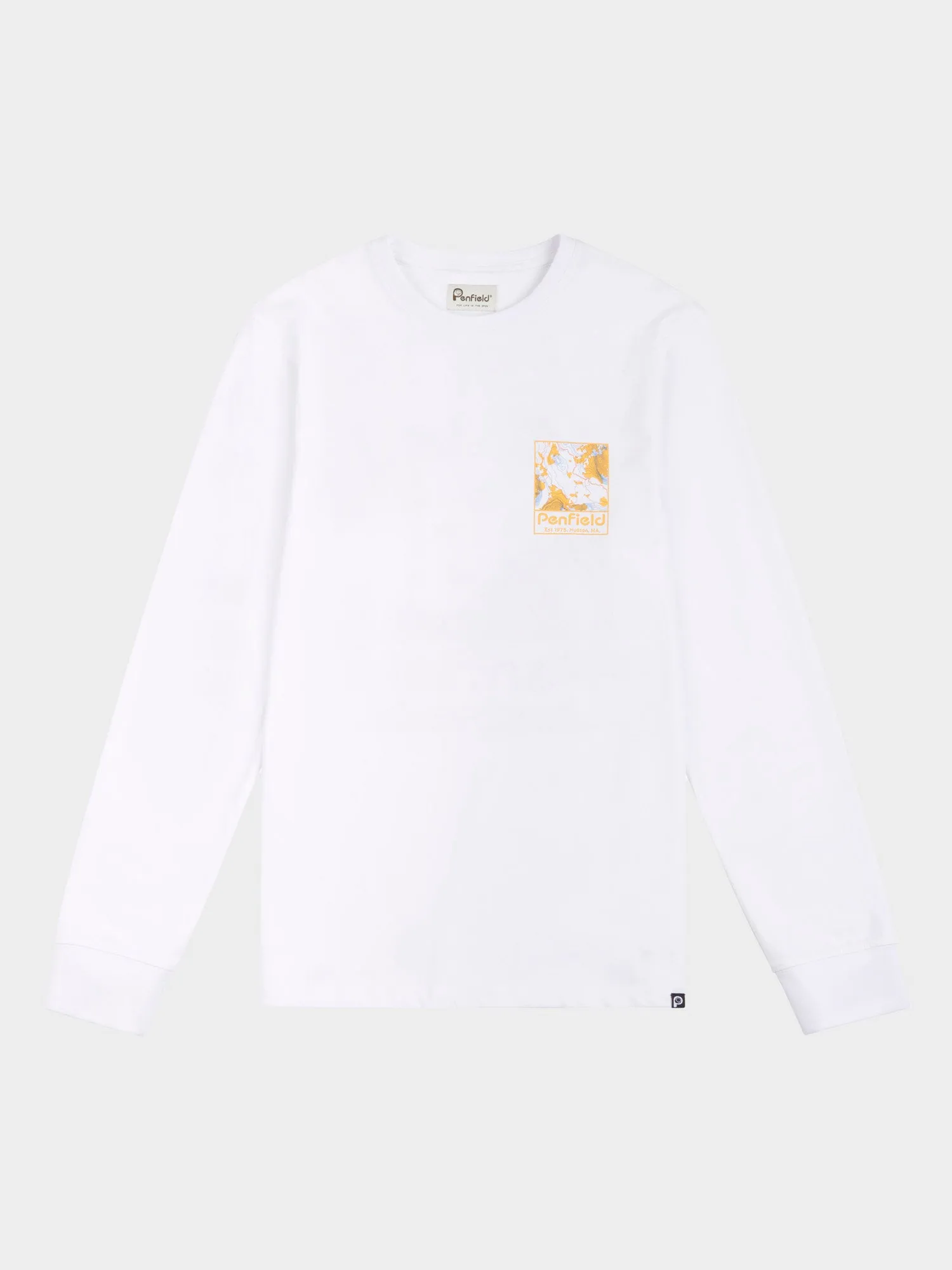 Yosemite Trail Satellite Long Sleeve T-Shirt in Bright White sold by Penfield