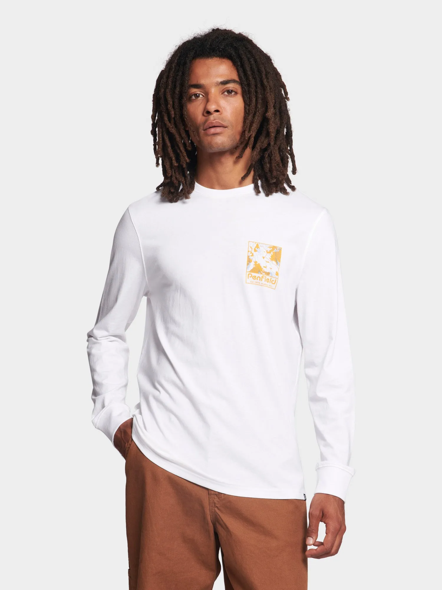 Yosemite Trail Satellite Long Sleeve T-Shirt in Bright White sold by Penfield product image thumbnail 3