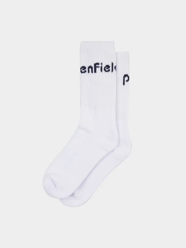 2 Pack Intarsia Socks in Bright White sold by Penfield