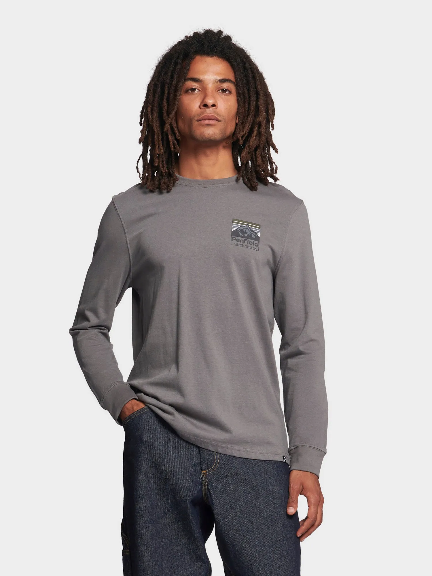 Back Graphic Long Sleeve T-Shirt in Castlerock sold by Penfield product image thumbnail 3