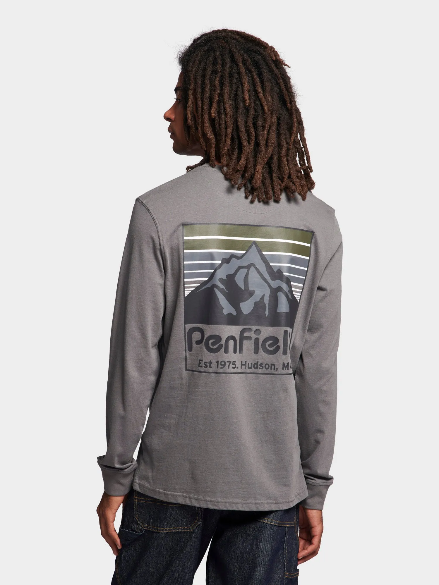 Back Graphic Long Sleeve T-Shirt in Castlerock sold by Penfield product image thumbnail 2