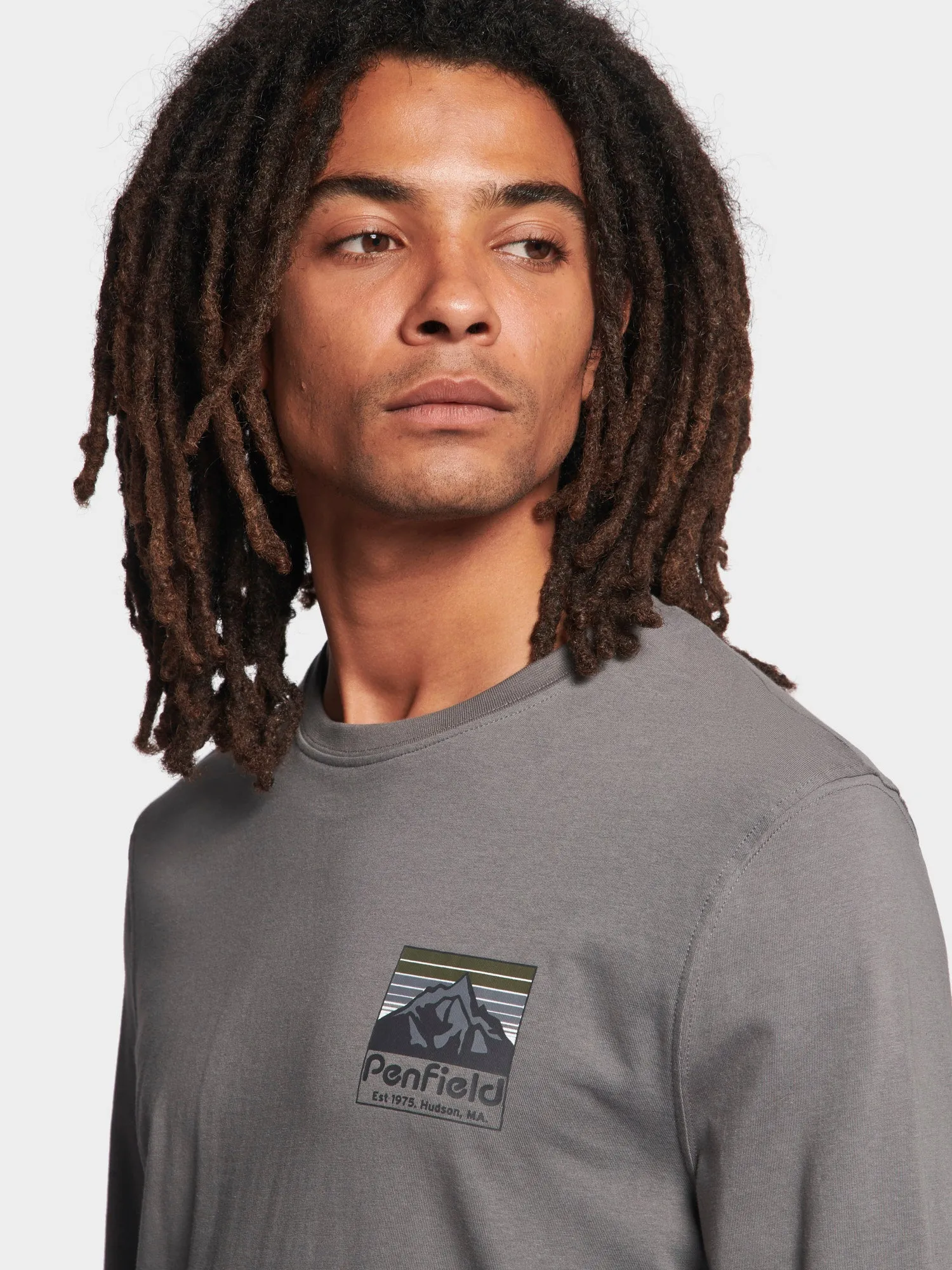 Back Graphic Long Sleeve T-Shirt in Castlerock sold by Penfield product image thumbnail 5