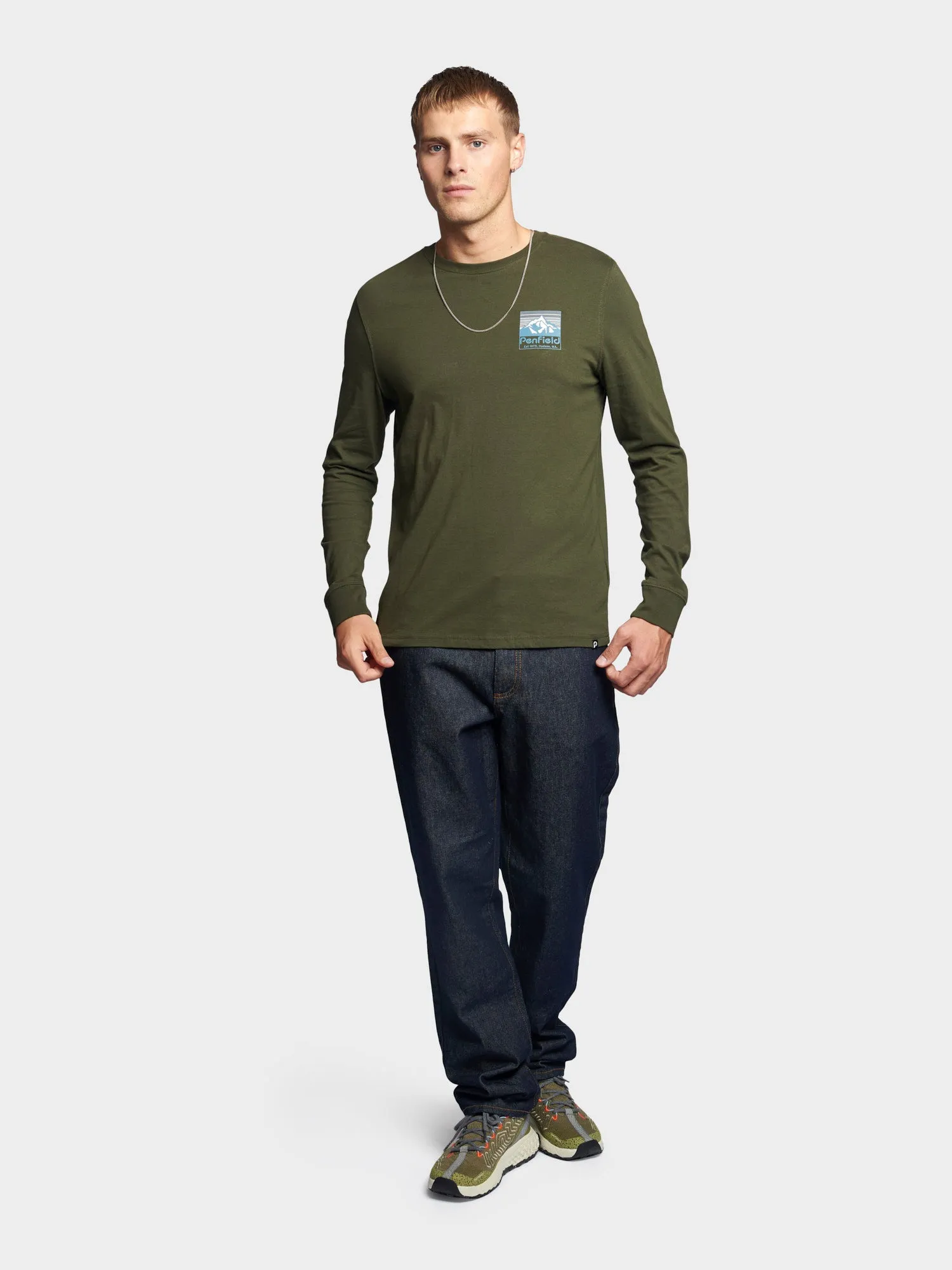 Back Graphic Long Sleeve T-Shirt in Forest Night sold by Penfield product image thumbnail 5