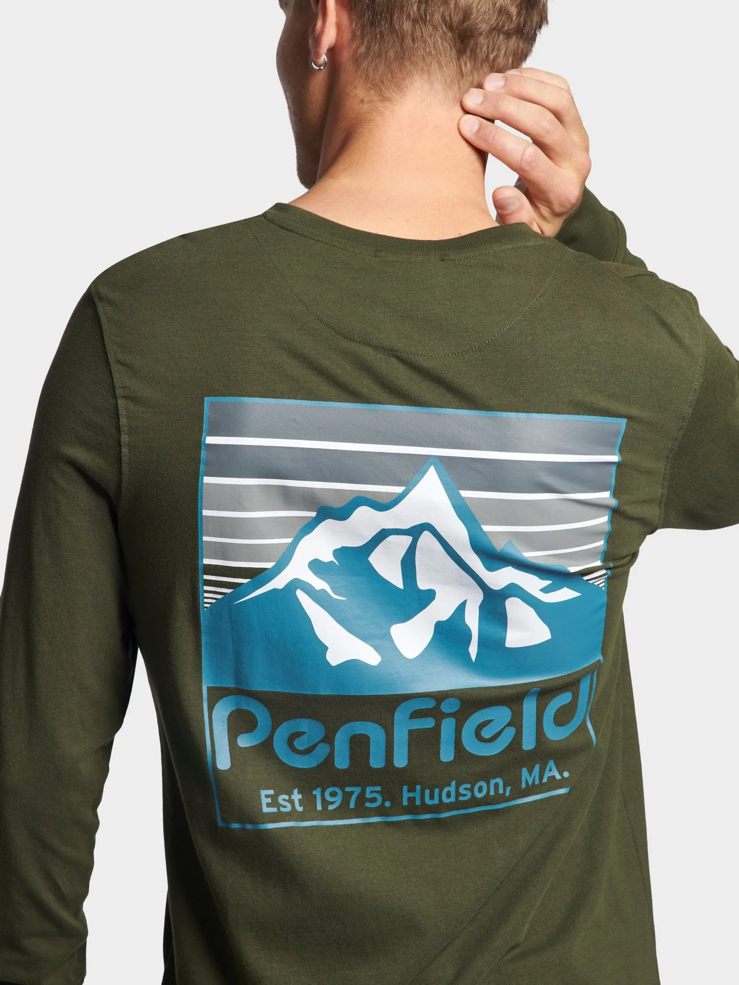 Back Graphic Long Sleeve T-Shirt in Forest Night sold by Penfield product image thumbnail 2