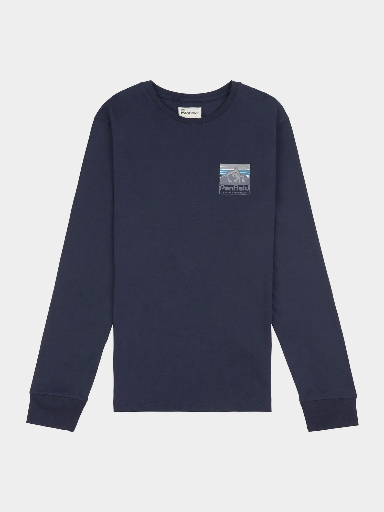 Back Graphic Long Sleeve T-Shirt Navy Blue sold by Penfield