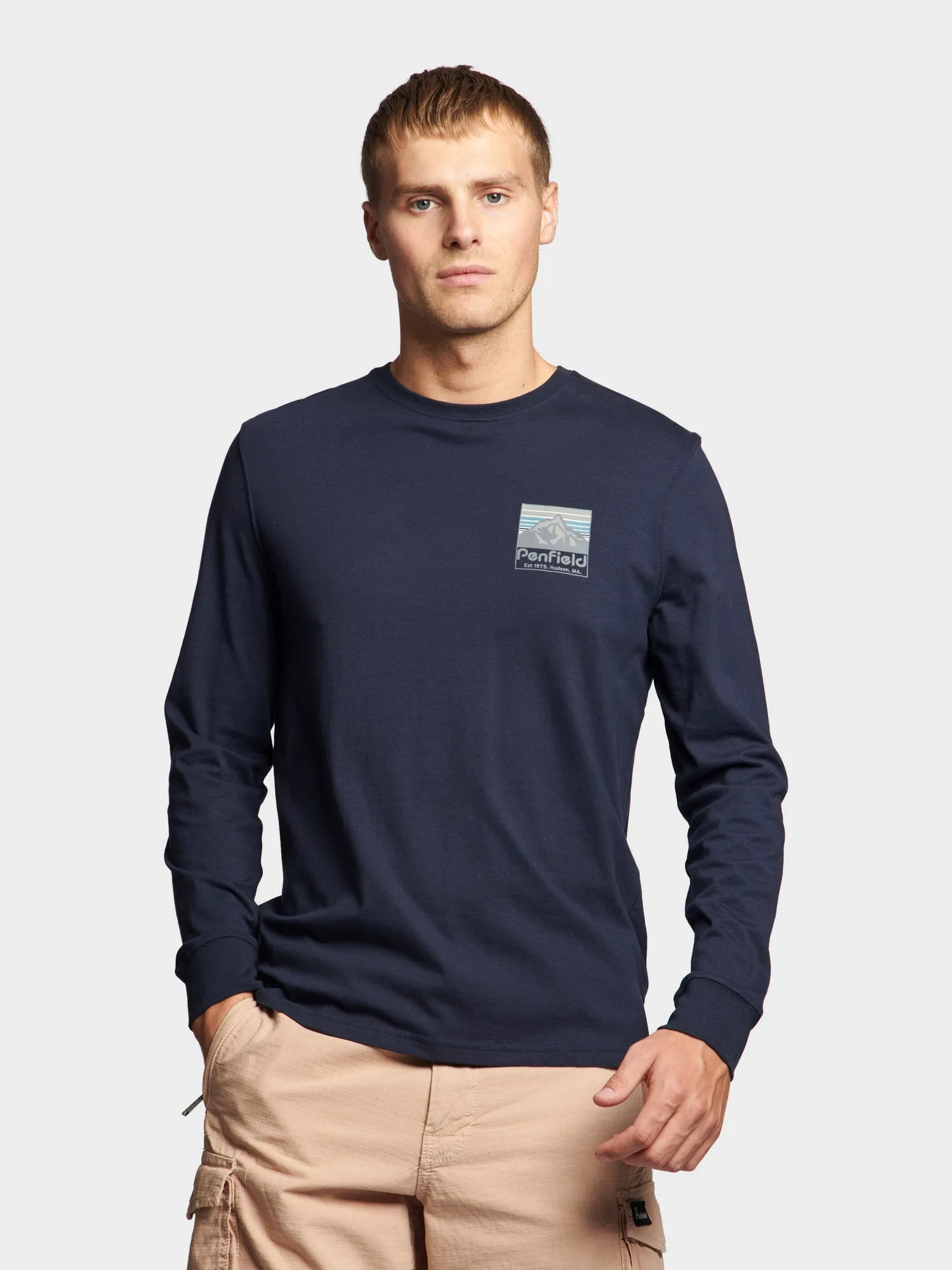 Back Graphic Long Sleeve T-Shirt Navy Blue sold by Penfield product image thumbnail 3