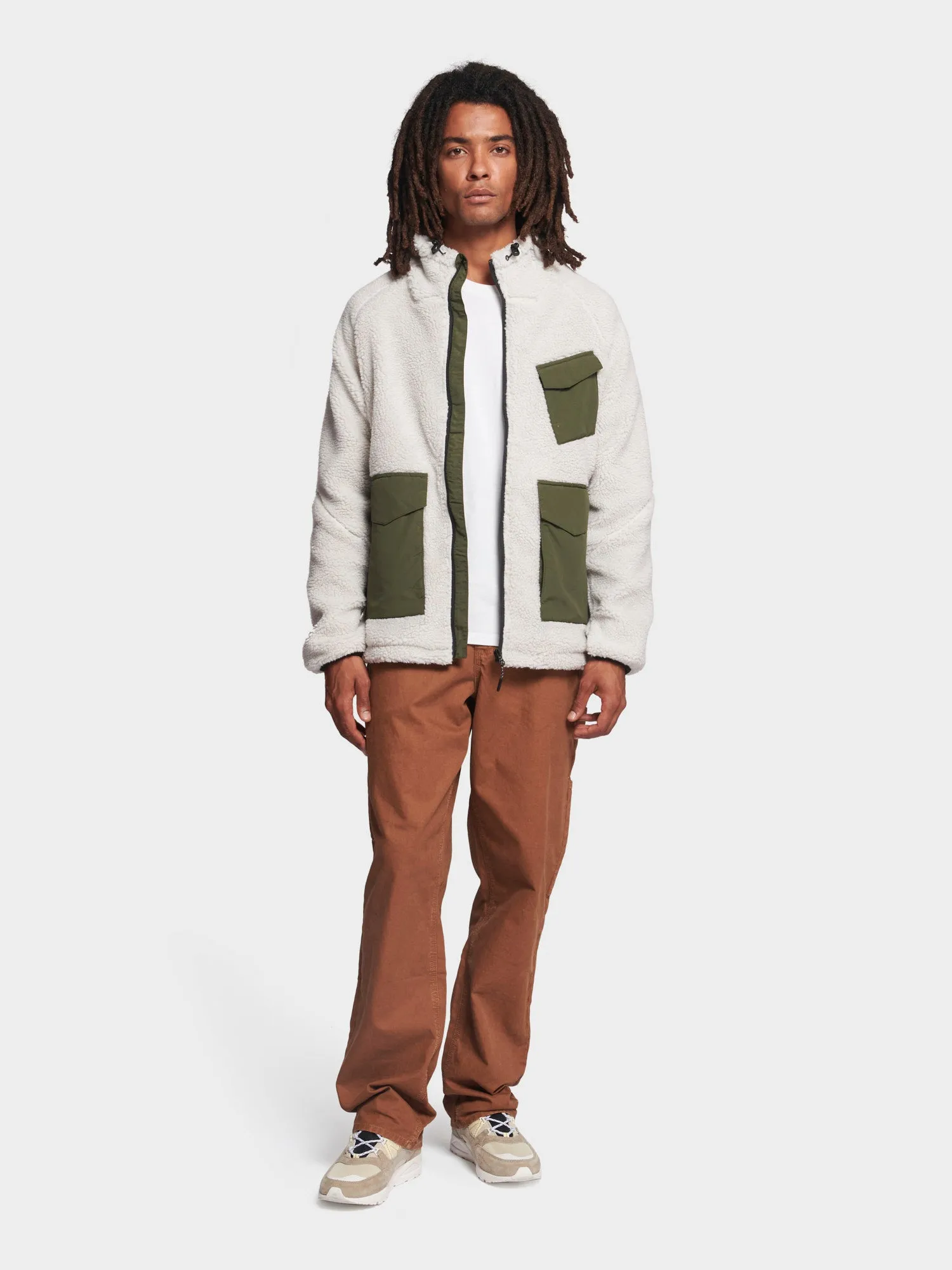 Angled Pocket Fleece Jacket in Silver Birch sold by Penfield product image thumbnail 3