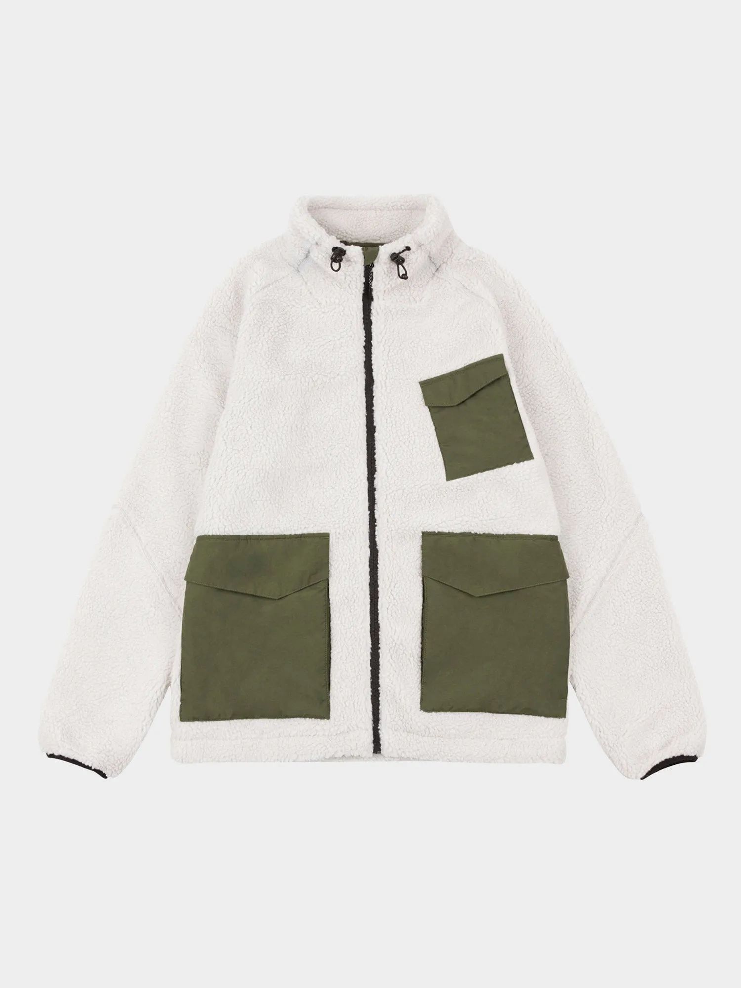 Angled Pocket Fleece Jacket in Silver Birch sold by Penfield