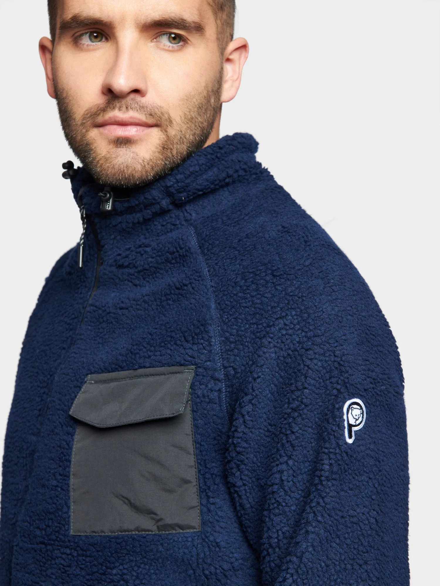 Angled Pocket Fleece Jacket in Navy Blue sold by Penfield product image thumbnail 4